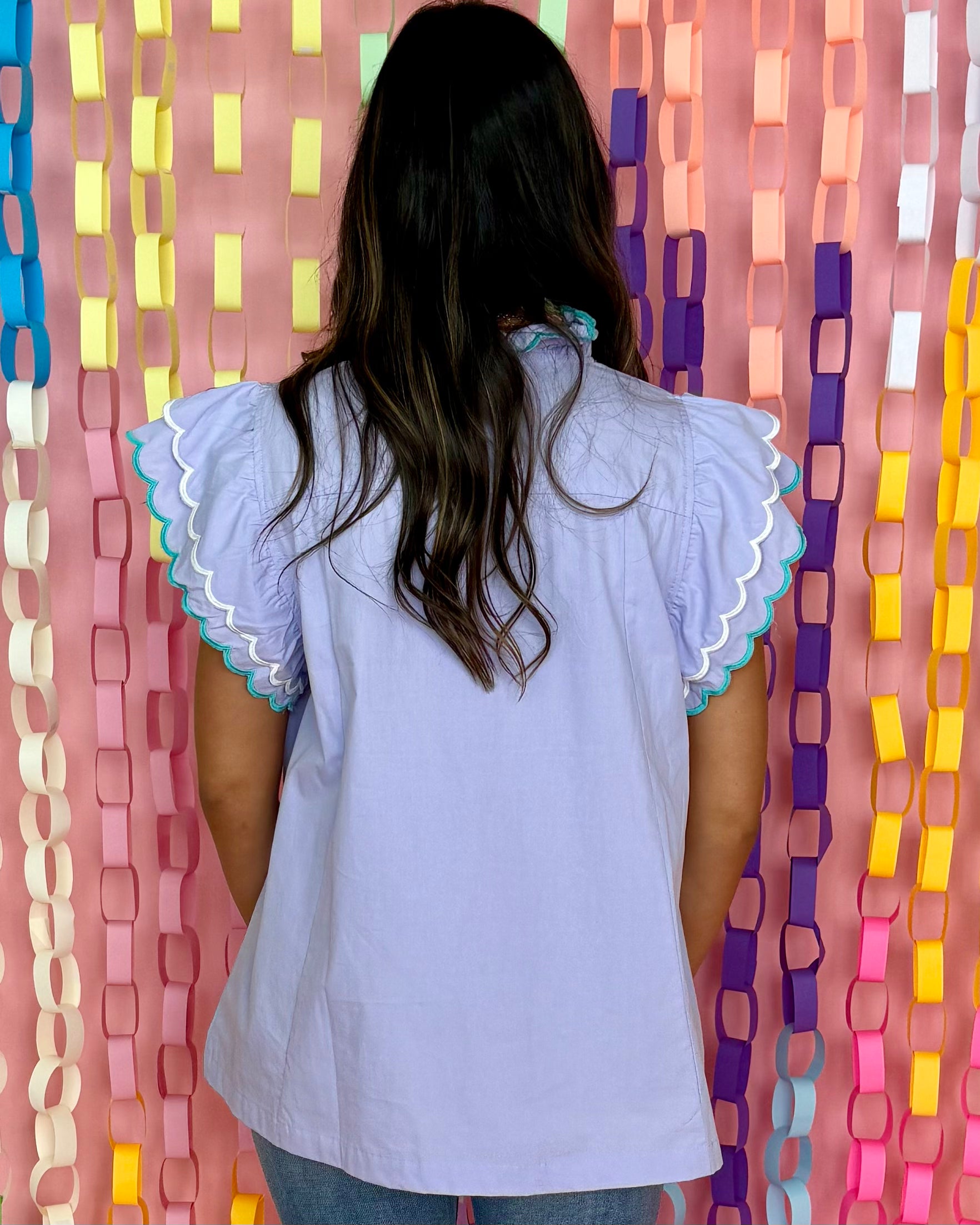 Essential Love Periwinkle Scallop Top-Shop-Womens-Boutique-Clothing