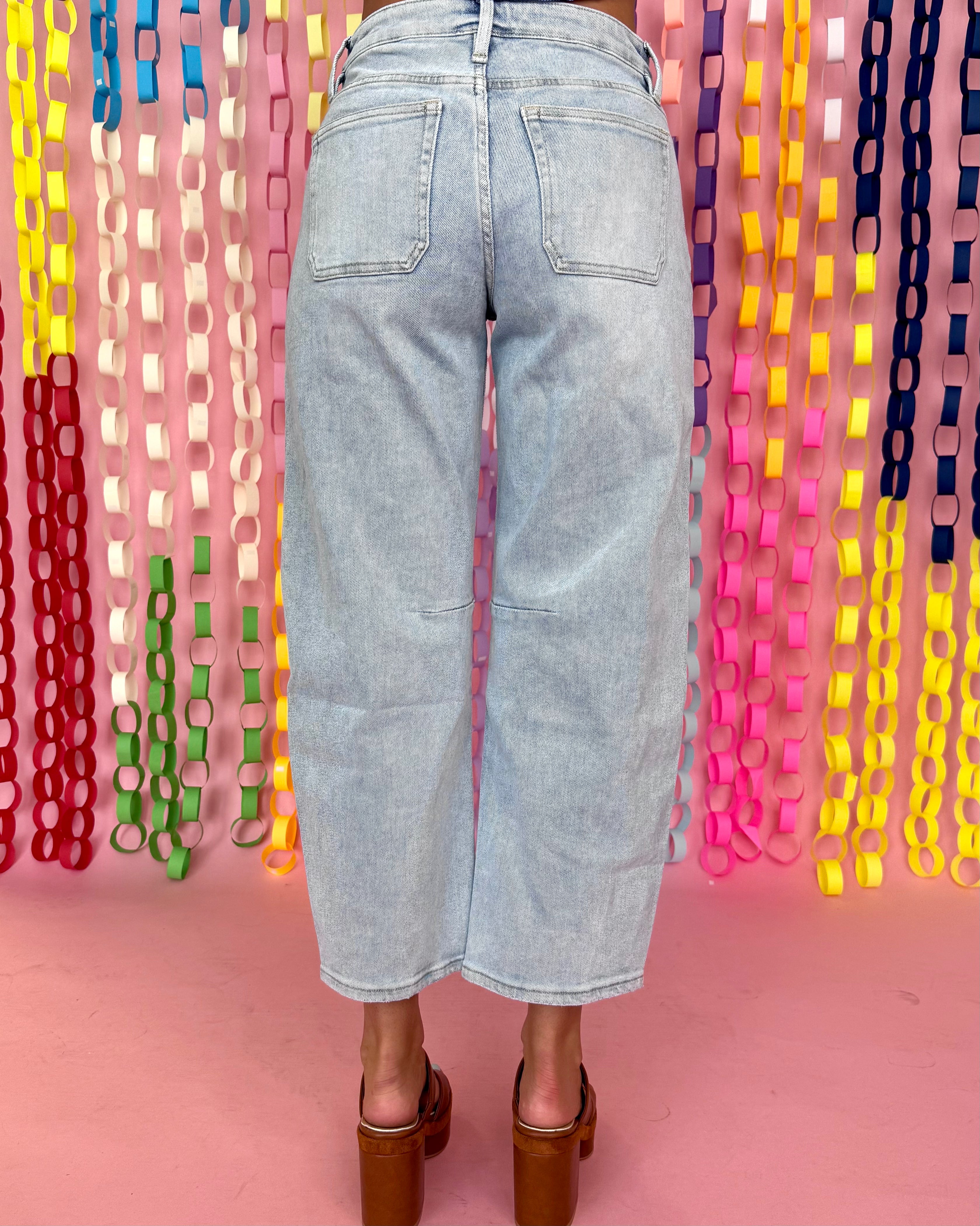 Start It Off Light Denim Barrel Leg Jeans-Shop-Womens-Boutique-Clothing