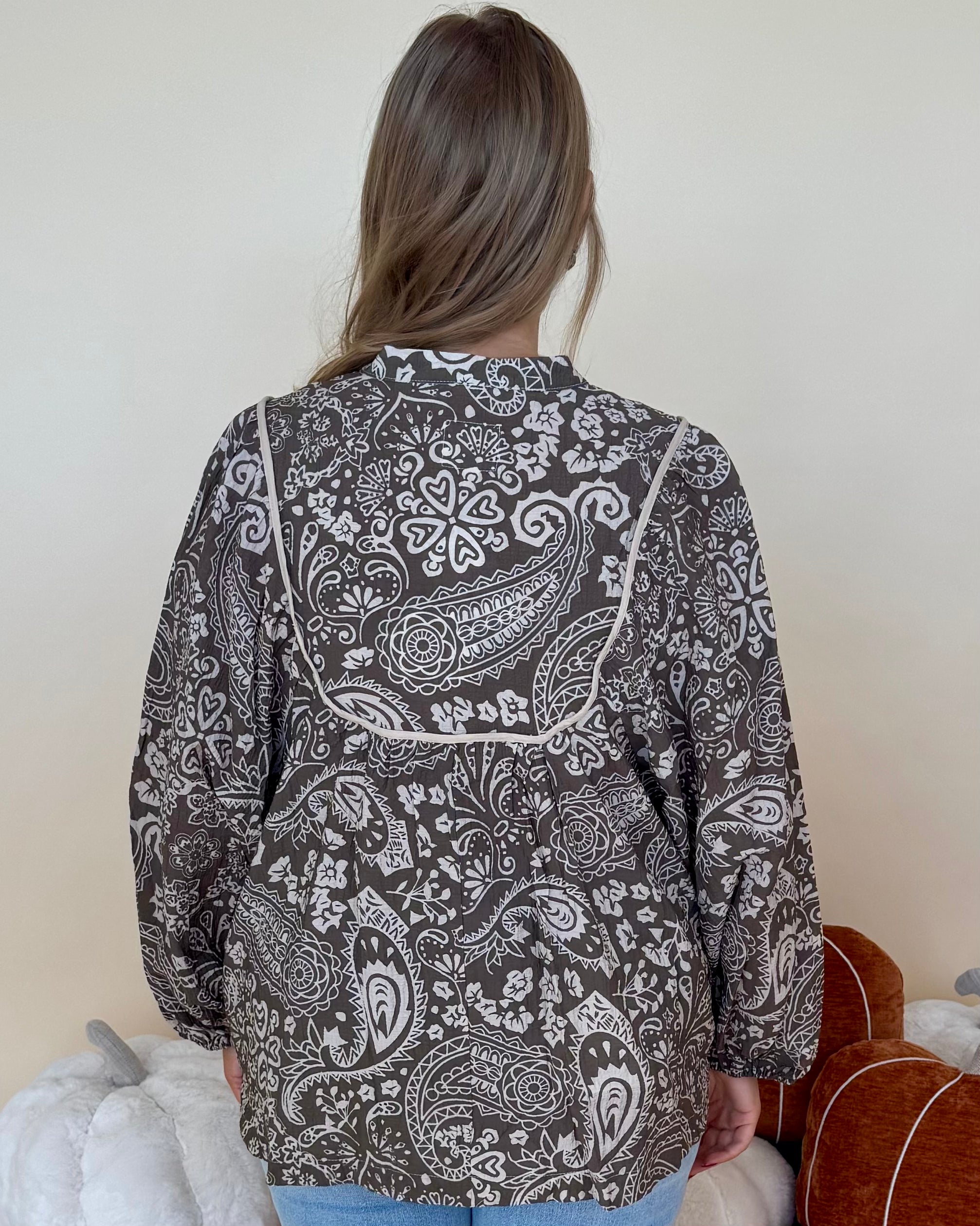 Plans Made Brown Plus Abstract Top-Shop-Womens-Boutique-Clothing