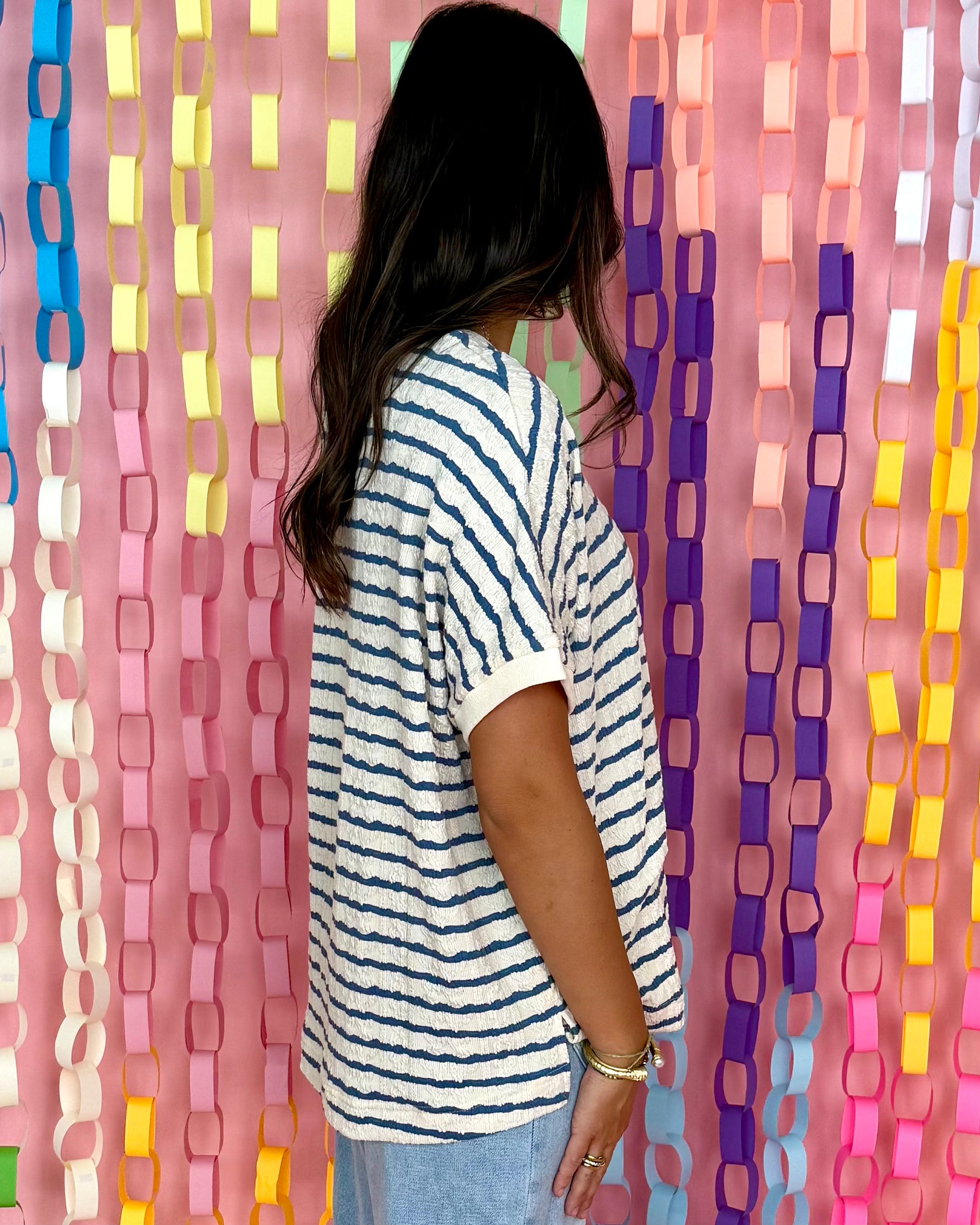 Faith In You Natural Striped Textured Top-Shop-Womens-Boutique-Clothing