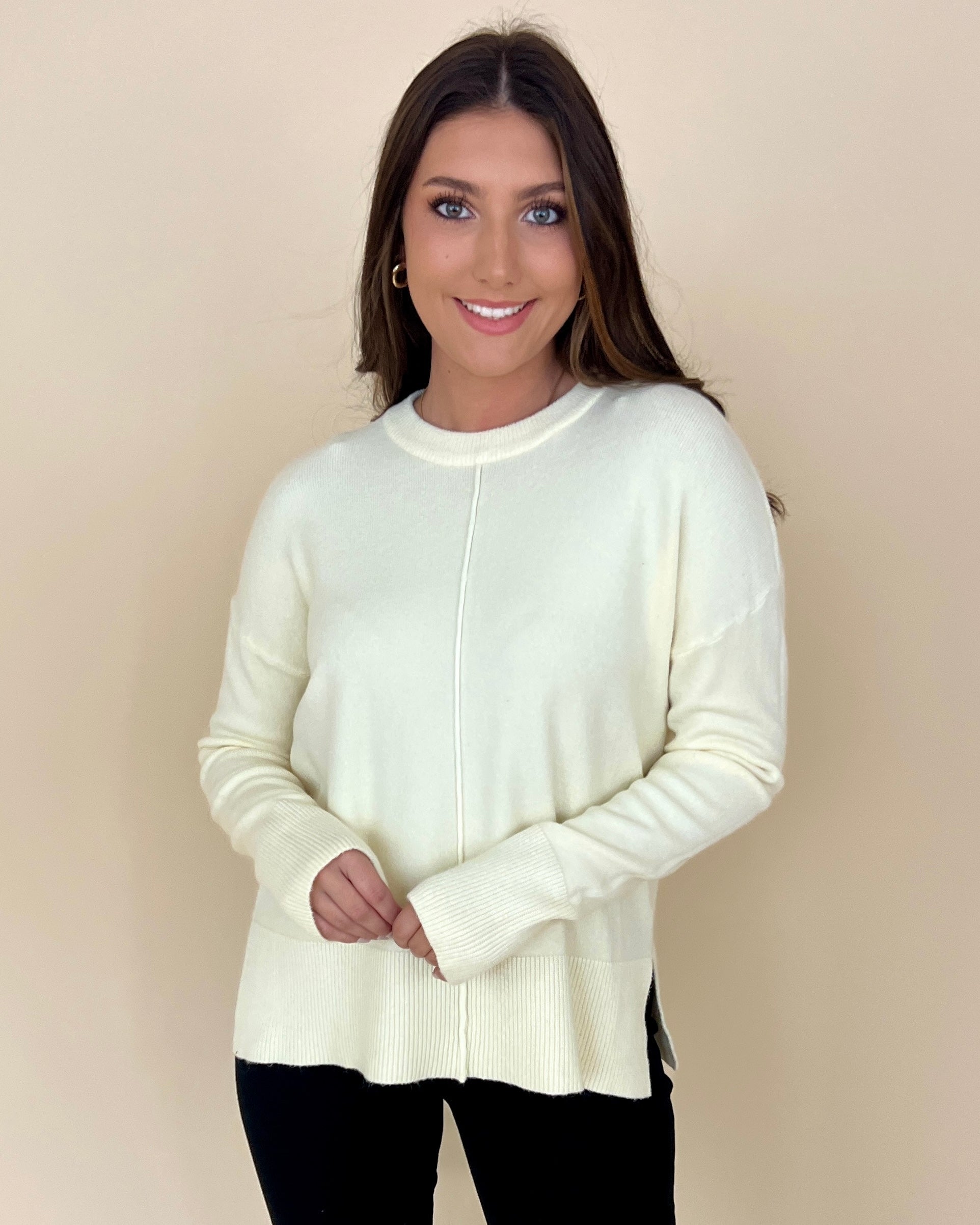 All Ready Ivory Sweater-Shop-Womens-Boutique-Clothing