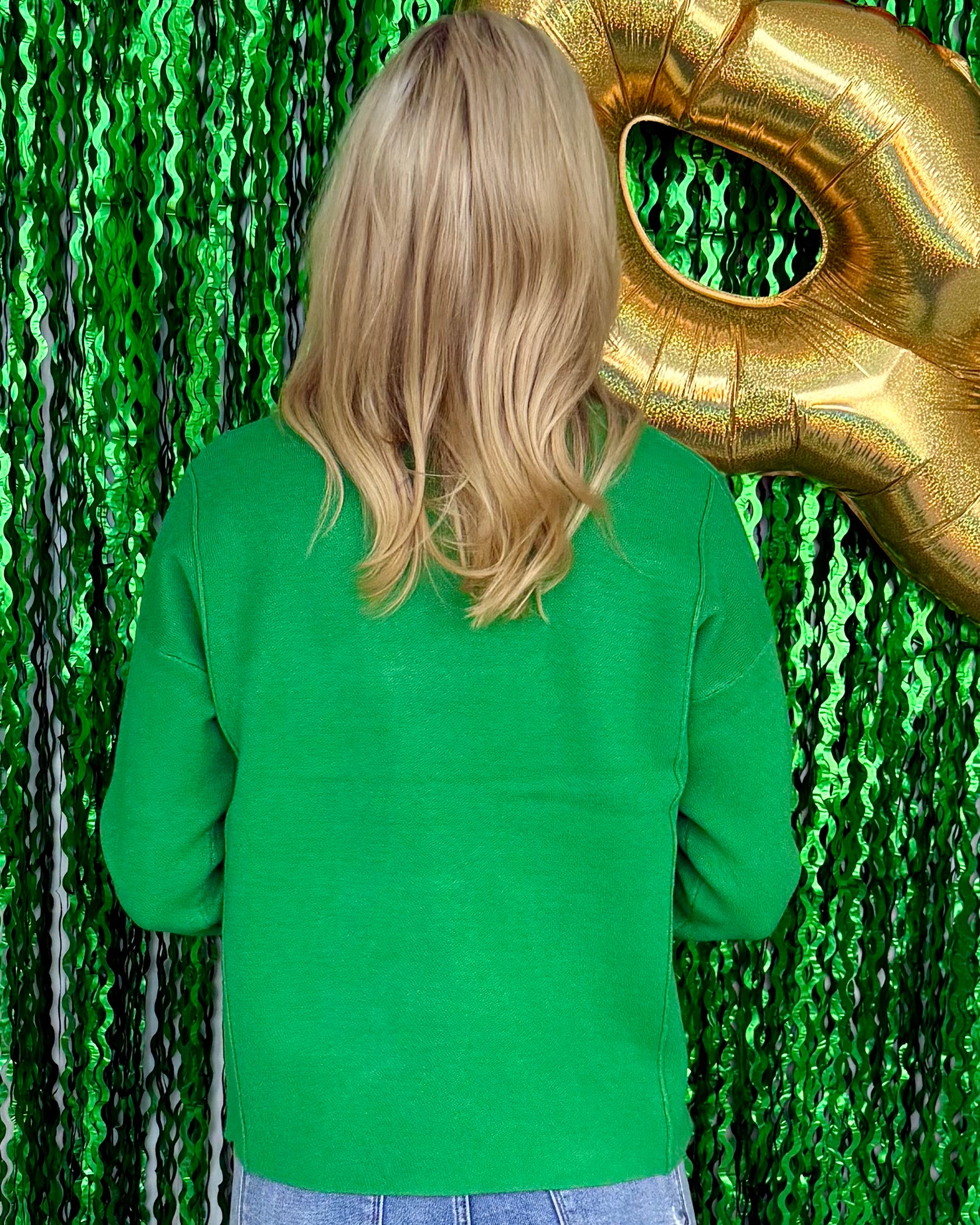 Right Answer Green Ribbed Detail Sweater-Shop-Womens-Boutique-Clothing