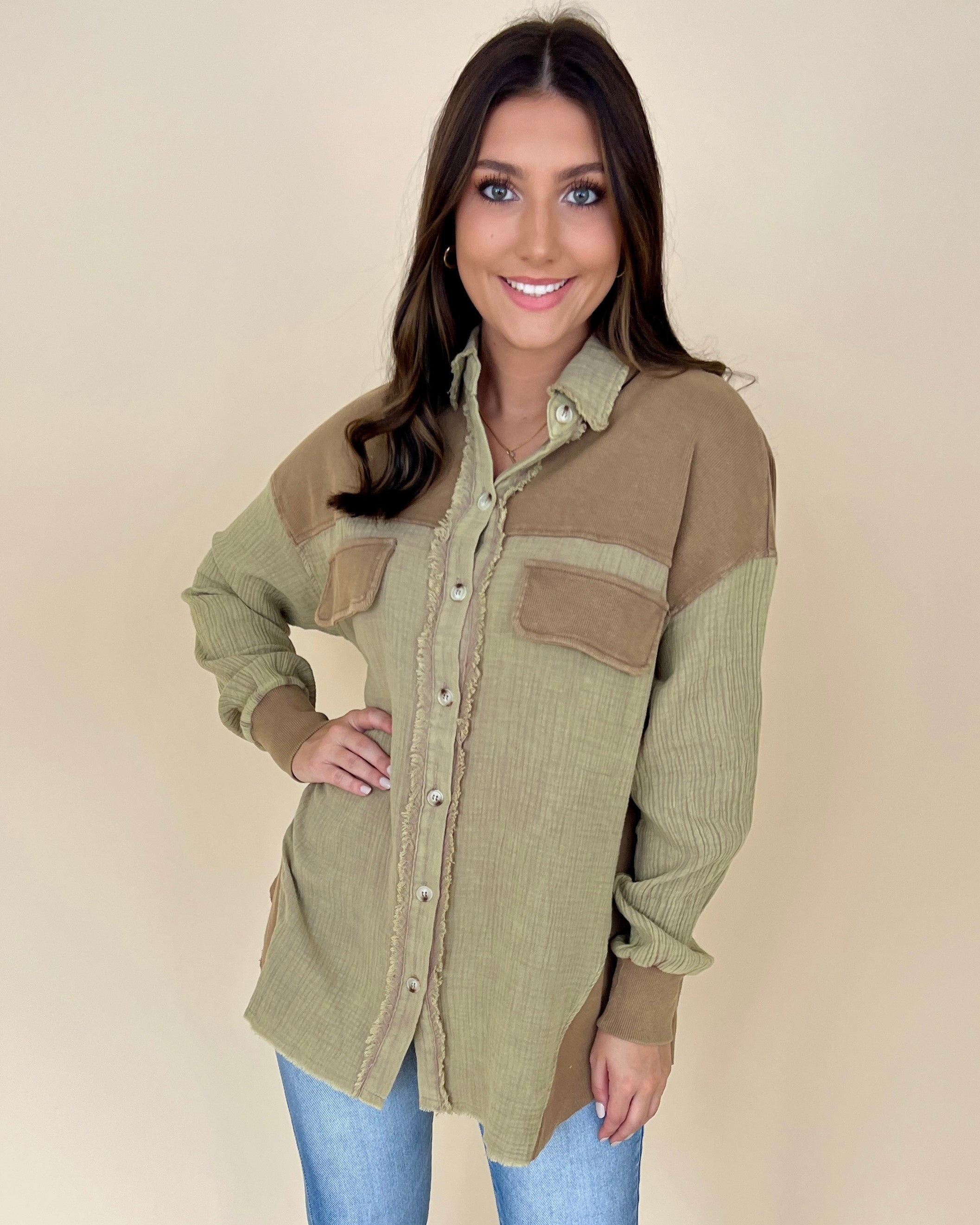 Only Hope Mocha Oversized Jacket-Shop-Womens-Boutique-Clothing