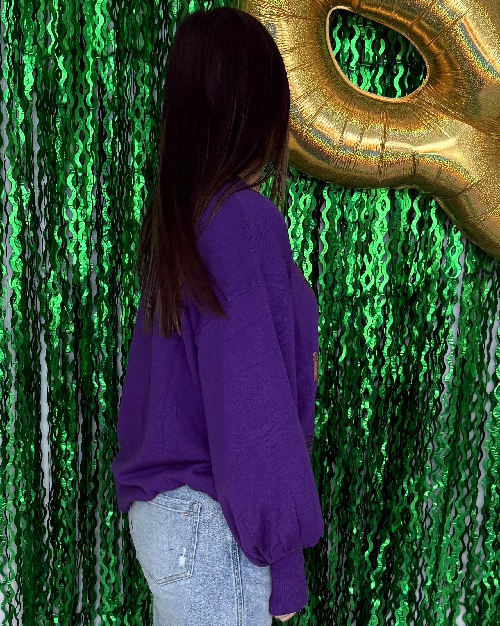 Make The Move Purple Crown Sequin Sweater-Shop-Womens-Boutique-Clothing