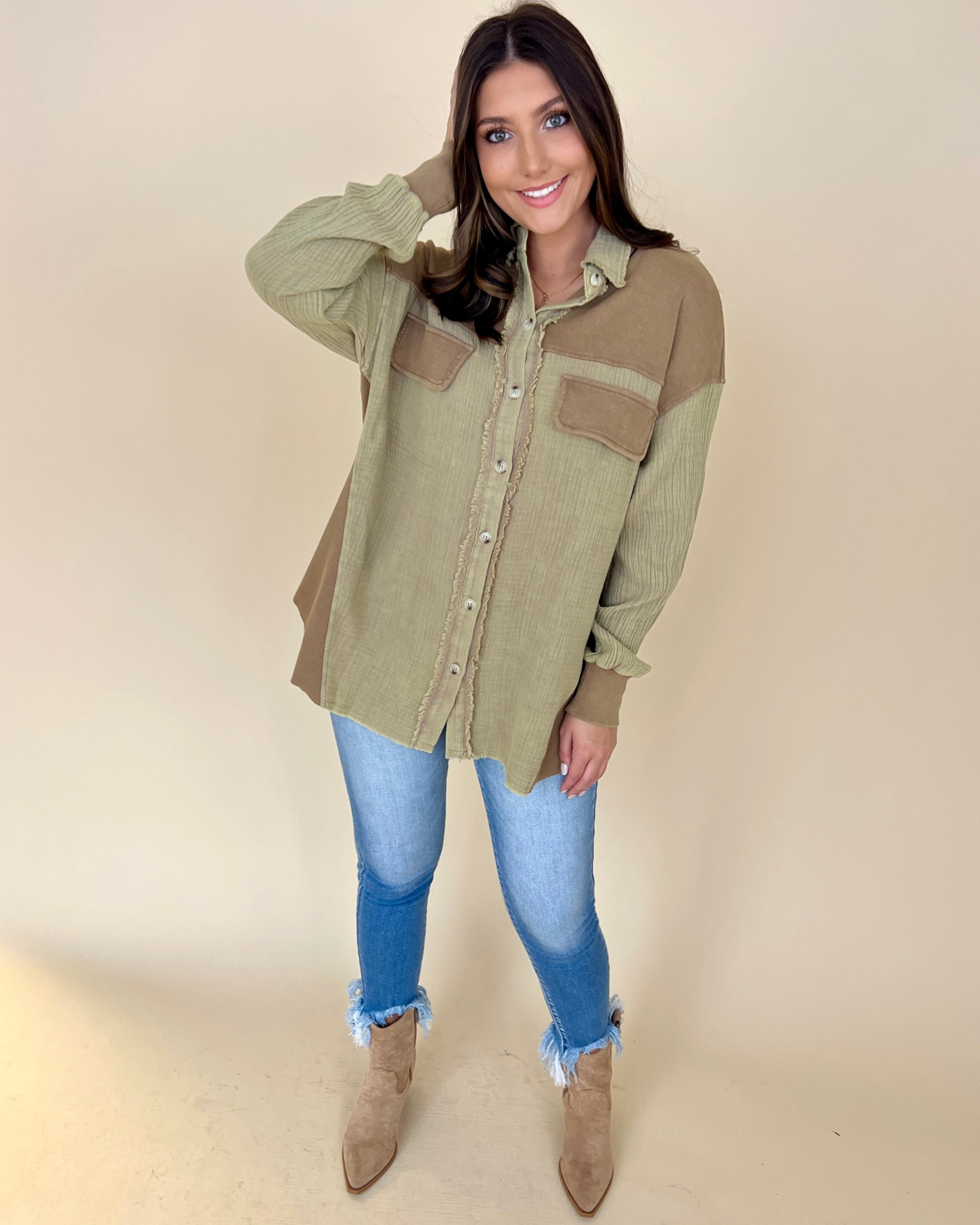 Only Hope Mocha Oversized Jacket-Shop-Womens-Boutique-Clothing