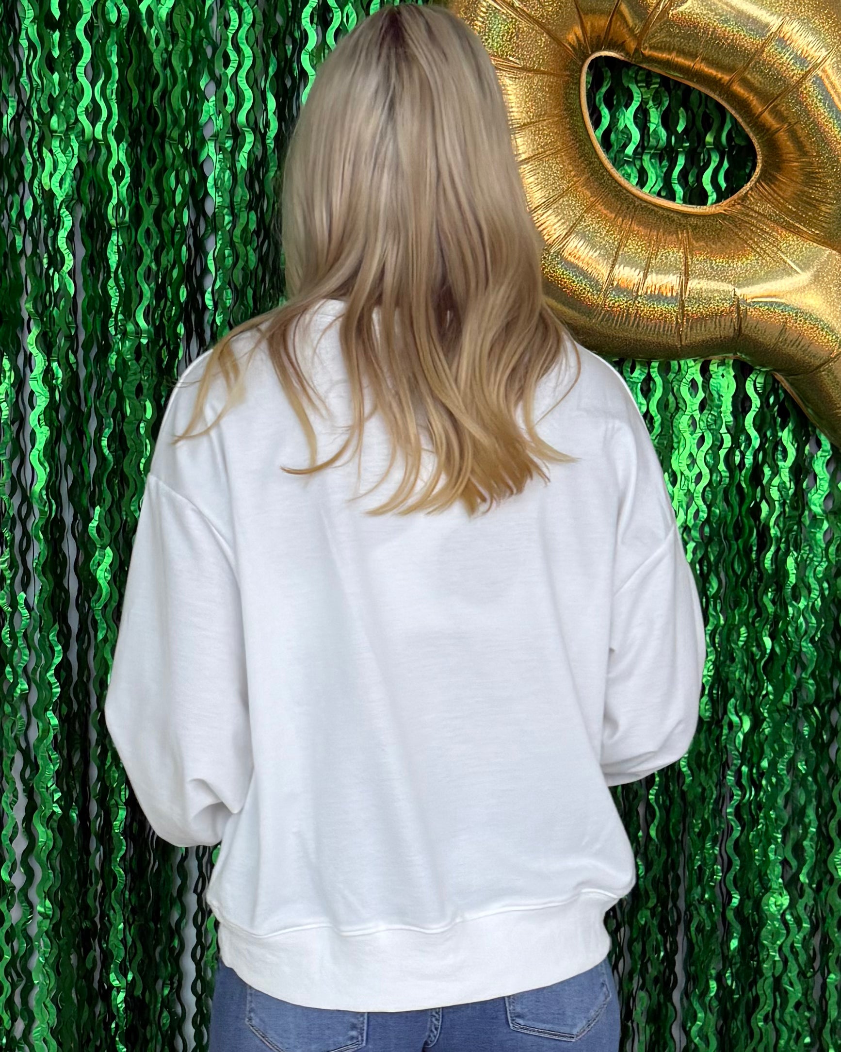 More Glitter Ivory Fleur De Lis Sequin Top-Shop-Womens-Boutique-Clothing