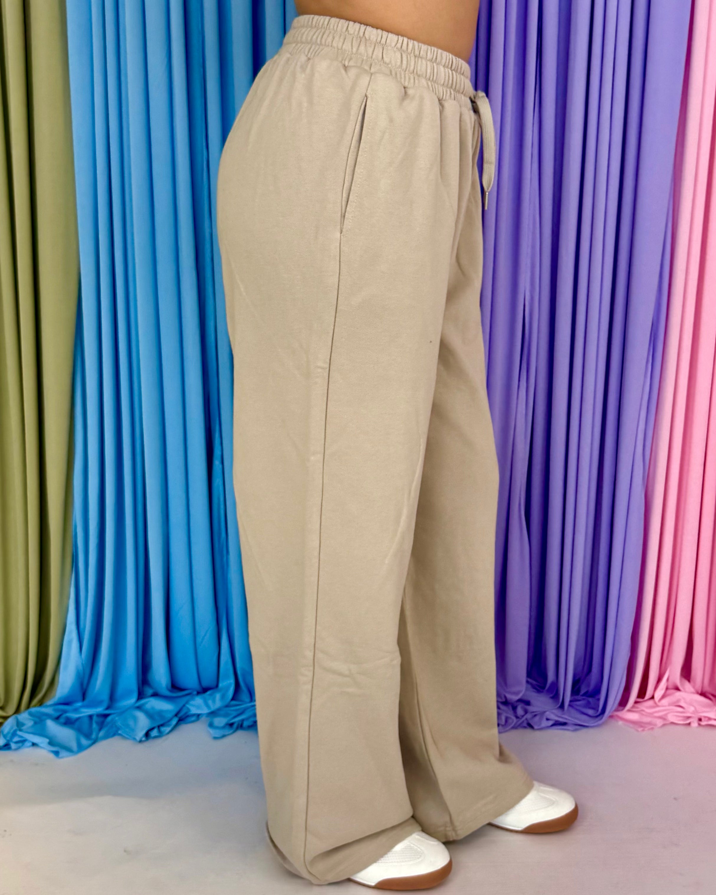 LULU MAC Sand Terry Cloth Pant-Shop-Womens-Boutique-Clothing