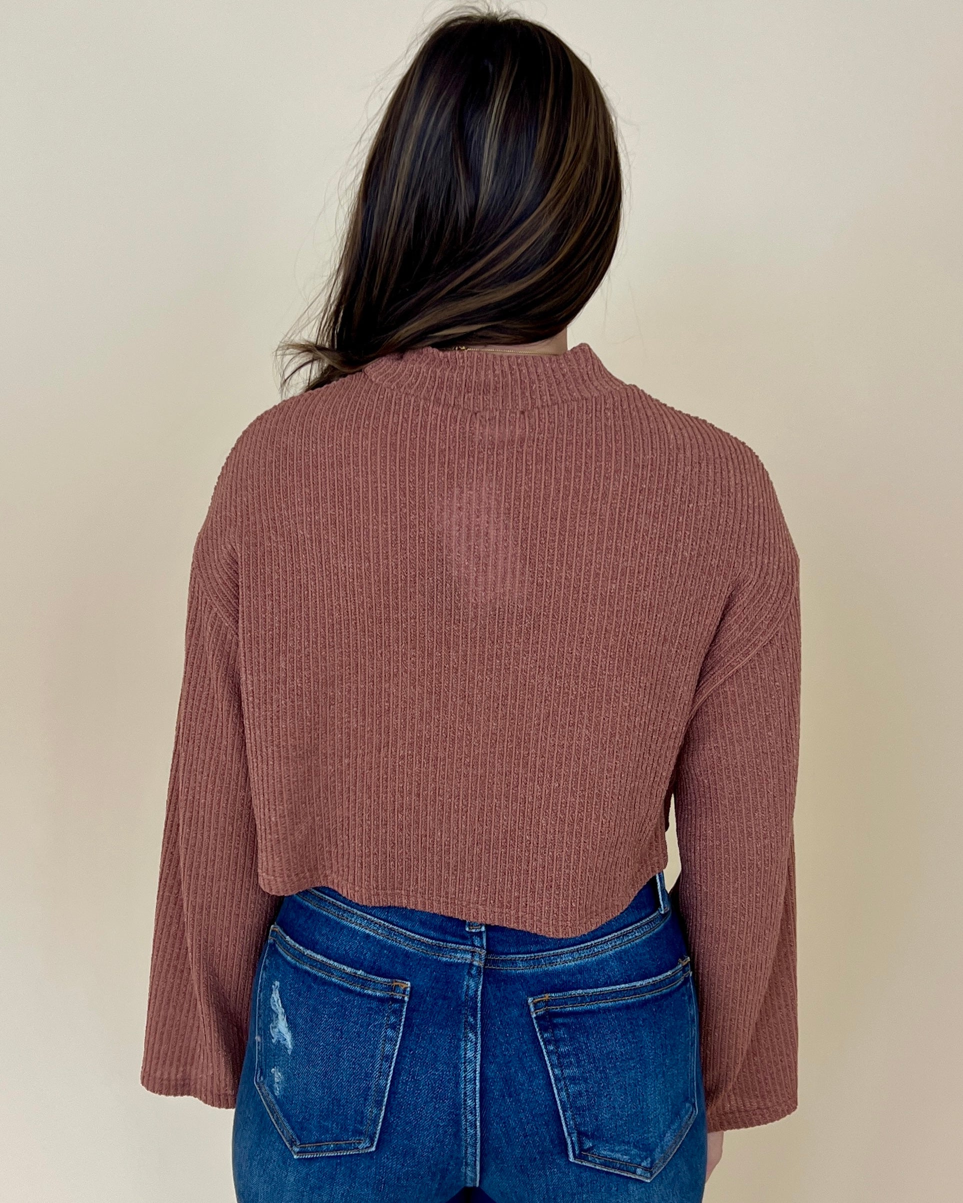 Know Me Well Copper Ribbed Crop Top-Shop-Womens-Boutique-Clothing