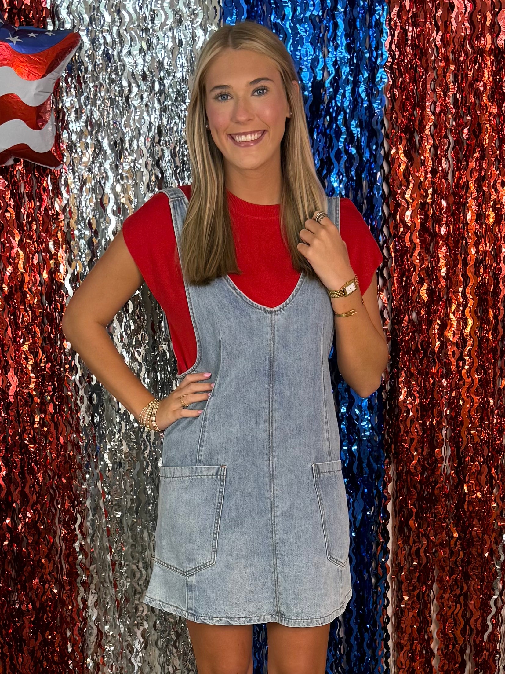 Kind Of Perfect Denim Overall Dress-Shop-Womens-Boutique-Clothing