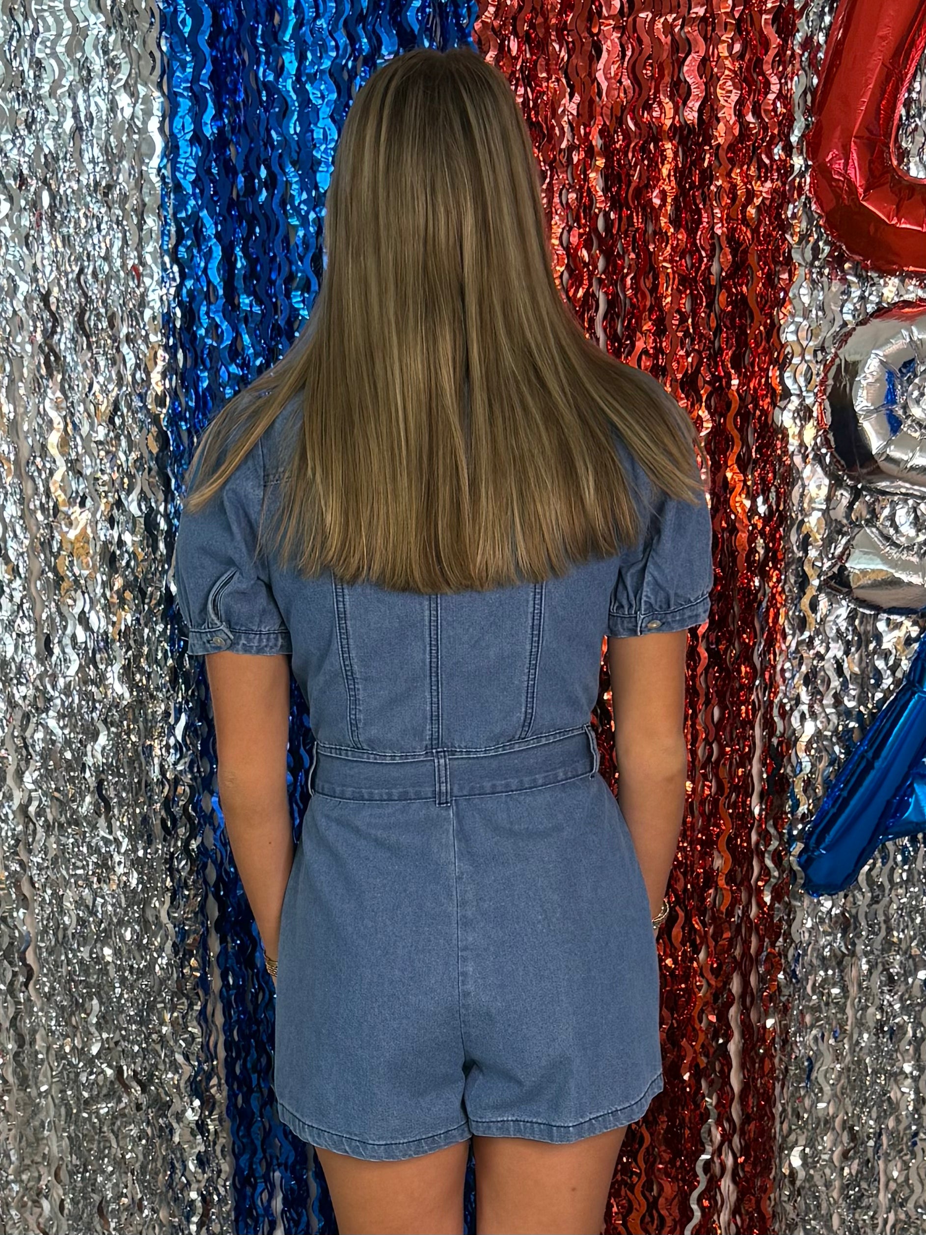 Drift Away Denim Zip Up Romper-Shop-Womens-Boutique-Clothing