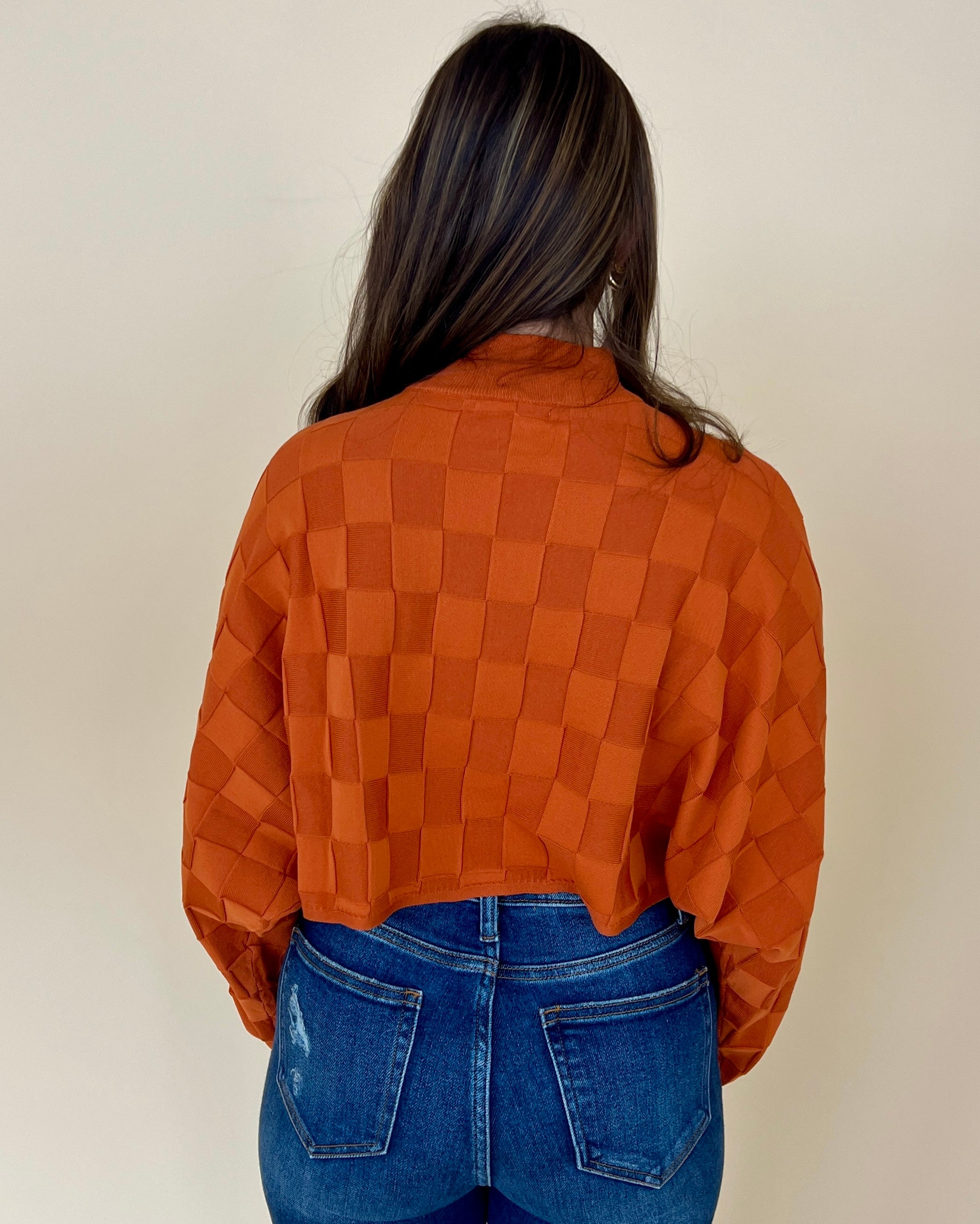 All Night Orange Textured Knit Sweater-Shop-Womens-Boutique-Clothing
