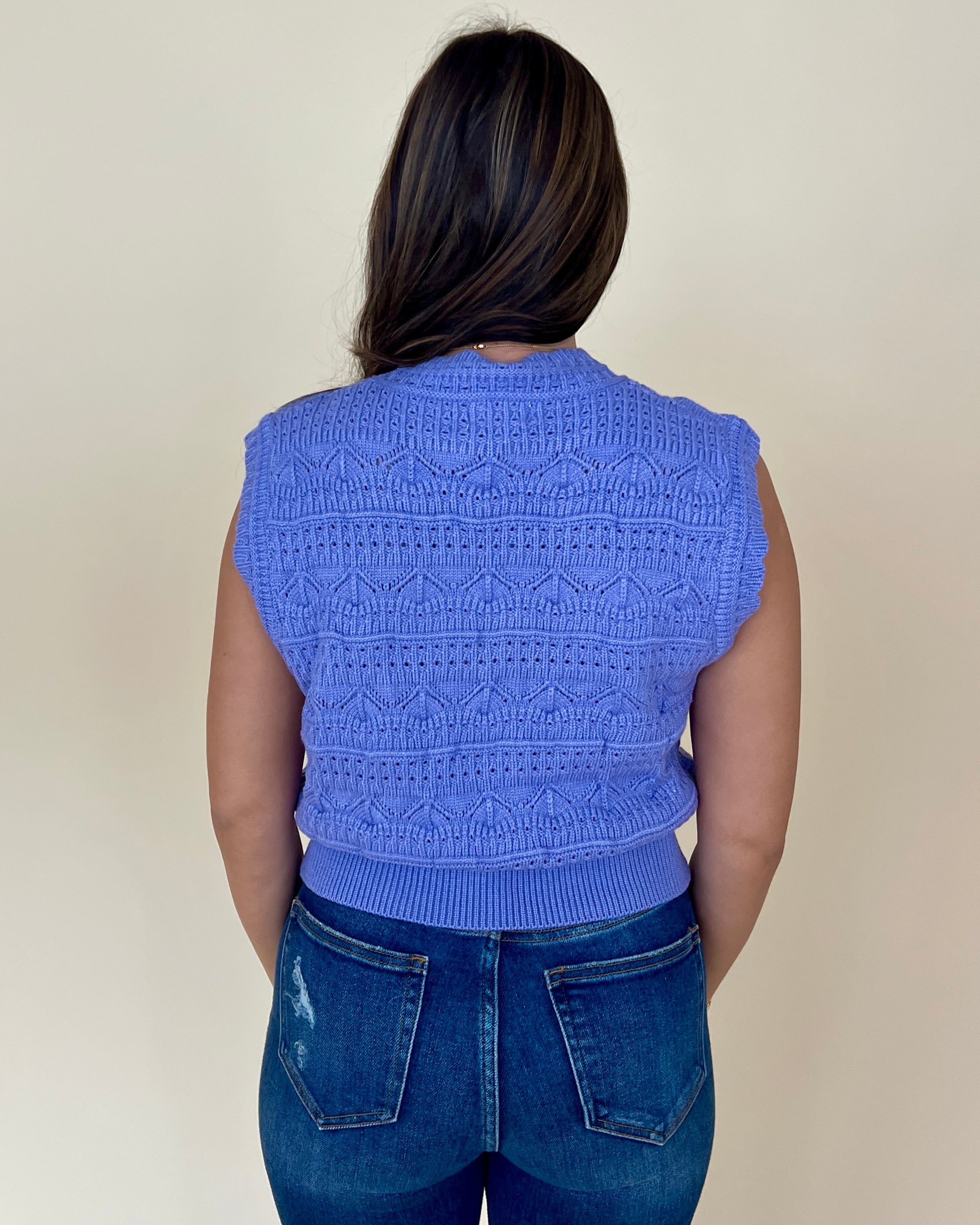 Real Things Iris Bloom Knit Sweater Vest-Shop-Womens-Boutique-Clothing