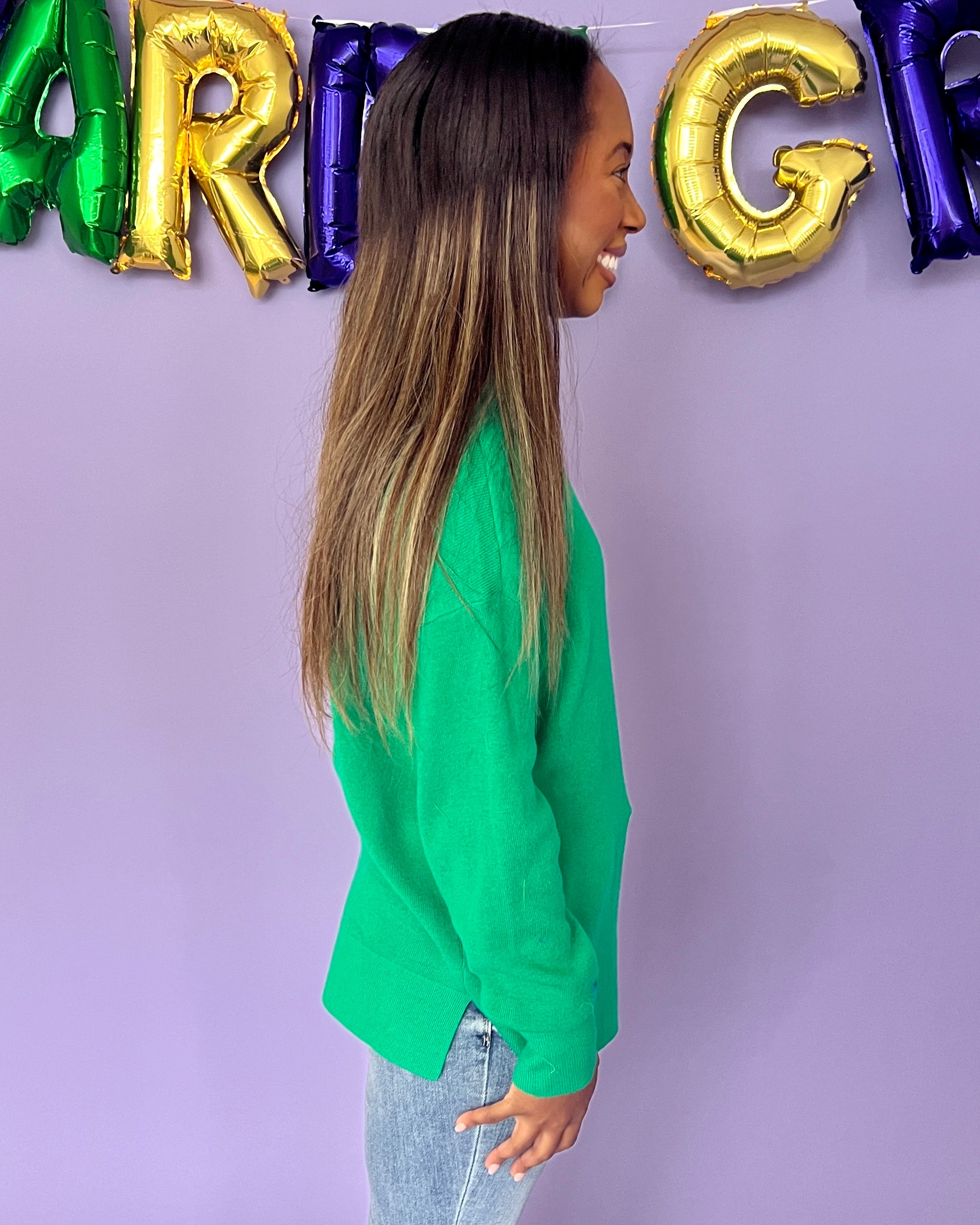 Join Me Green Rib Knit Sweater-Shop-Womens-Boutique-Clothing