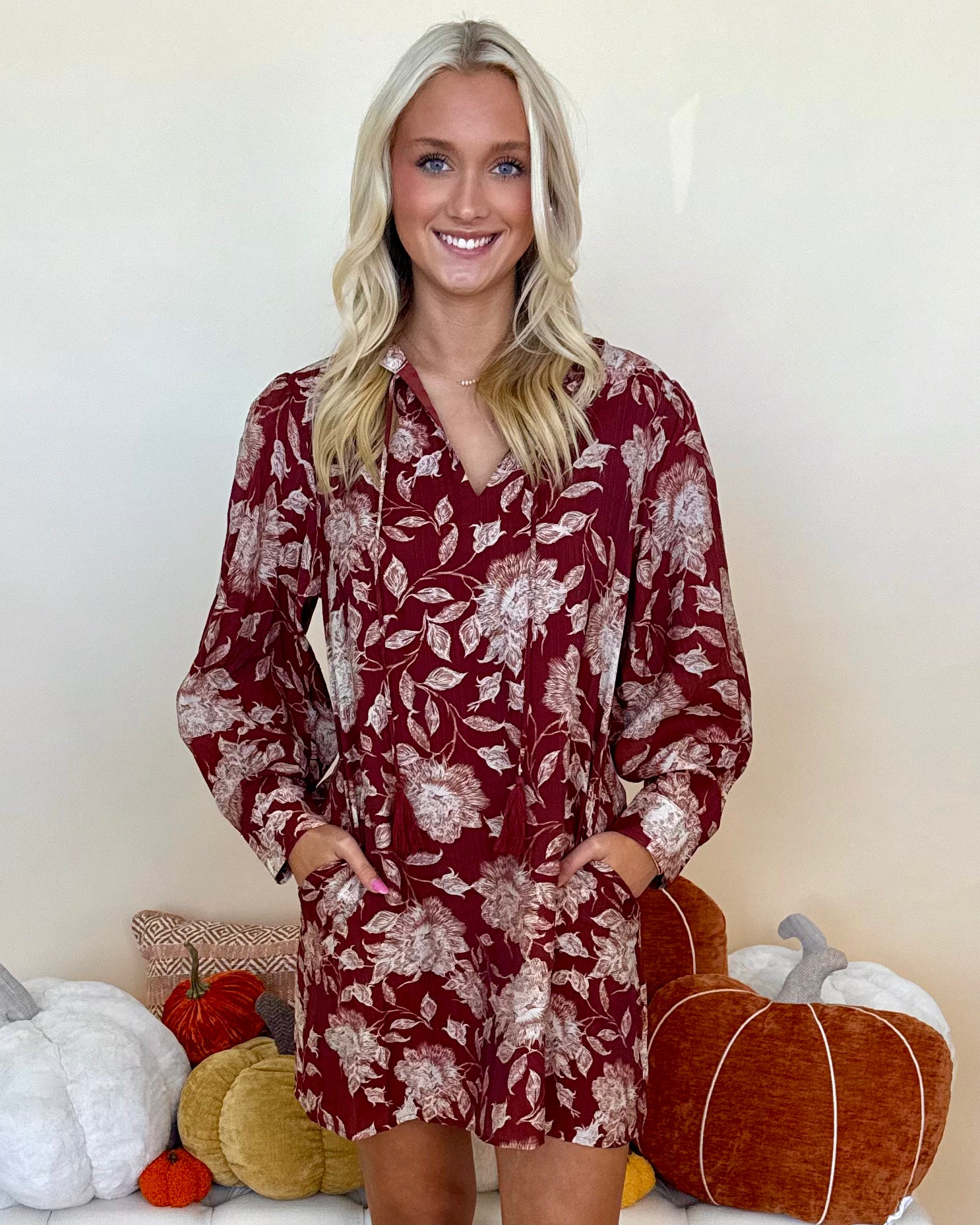 Pick Of The Patch Brick Boho Floral Dress-Shop-Womens-Boutique-Clothing