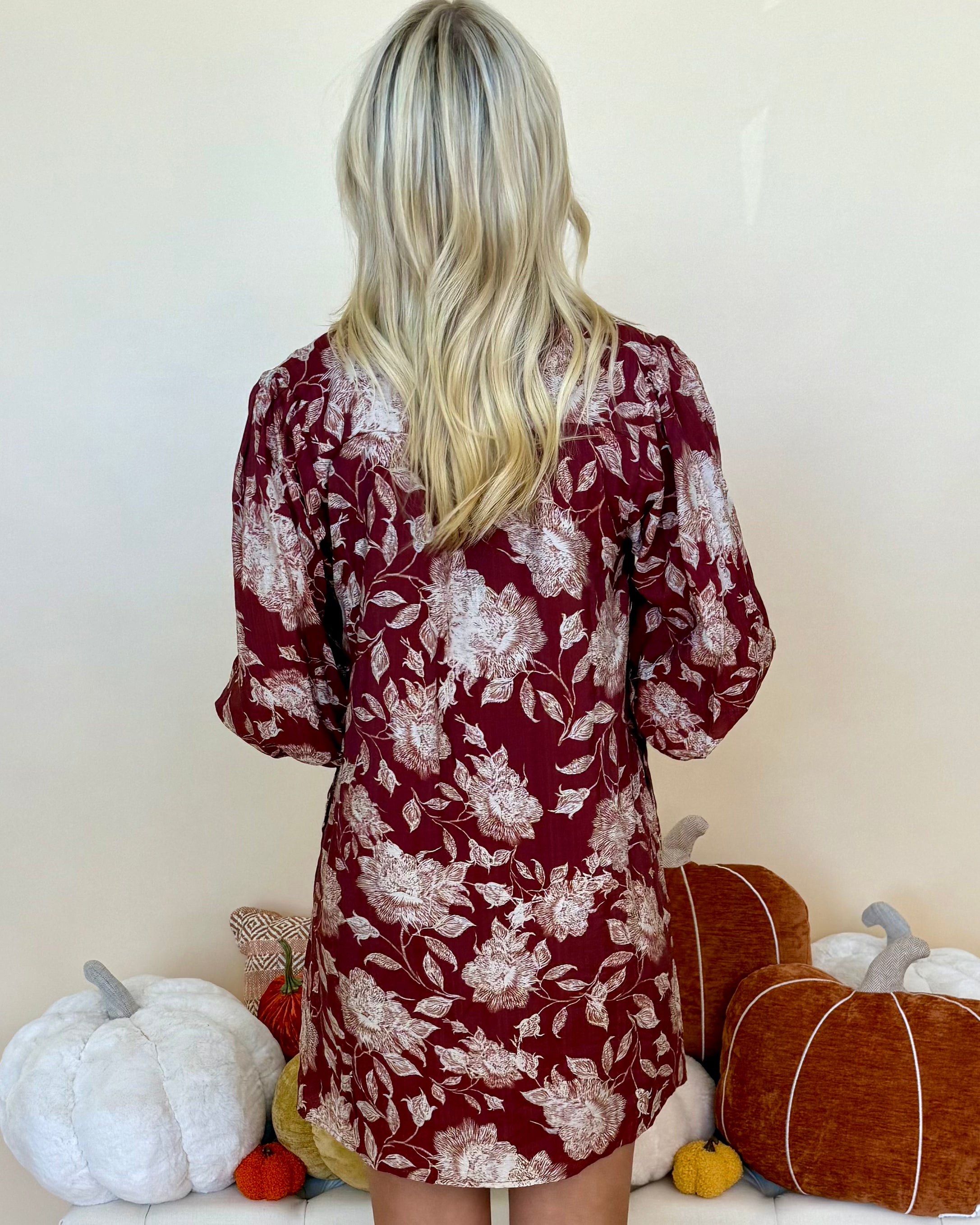 Pick Of The Patch Brick Boho Floral Dress-Shop-Womens-Boutique-Clothing