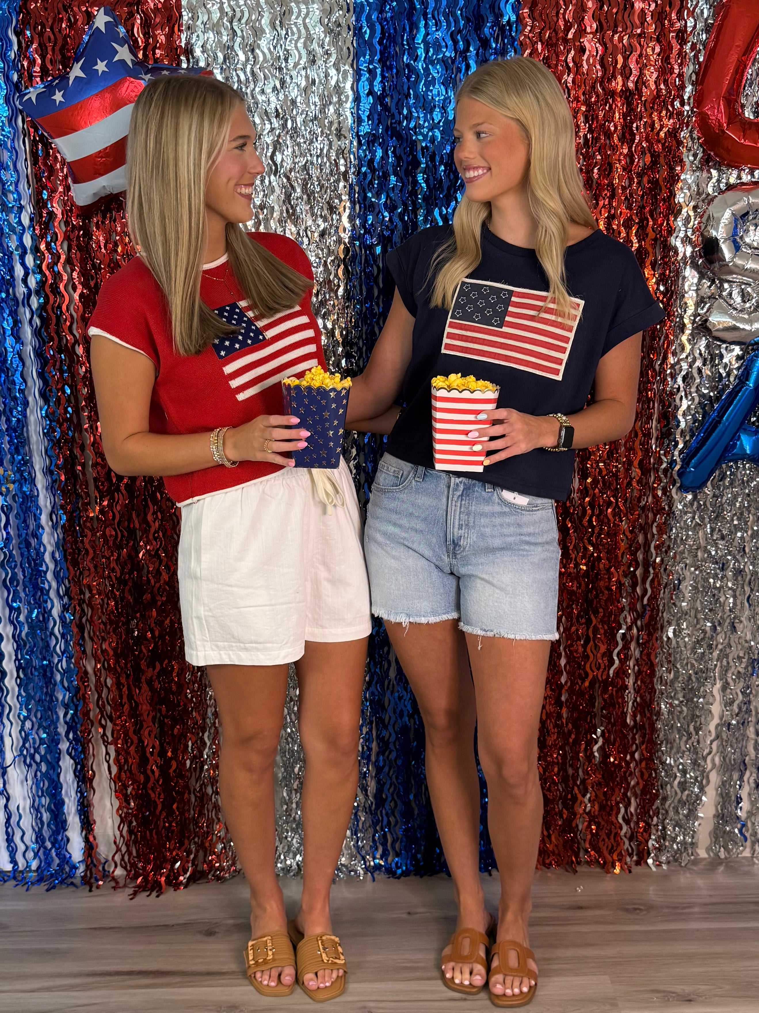 Pretty Harbor Navy Flag Top-Shop-Womens-Boutique-Clothing