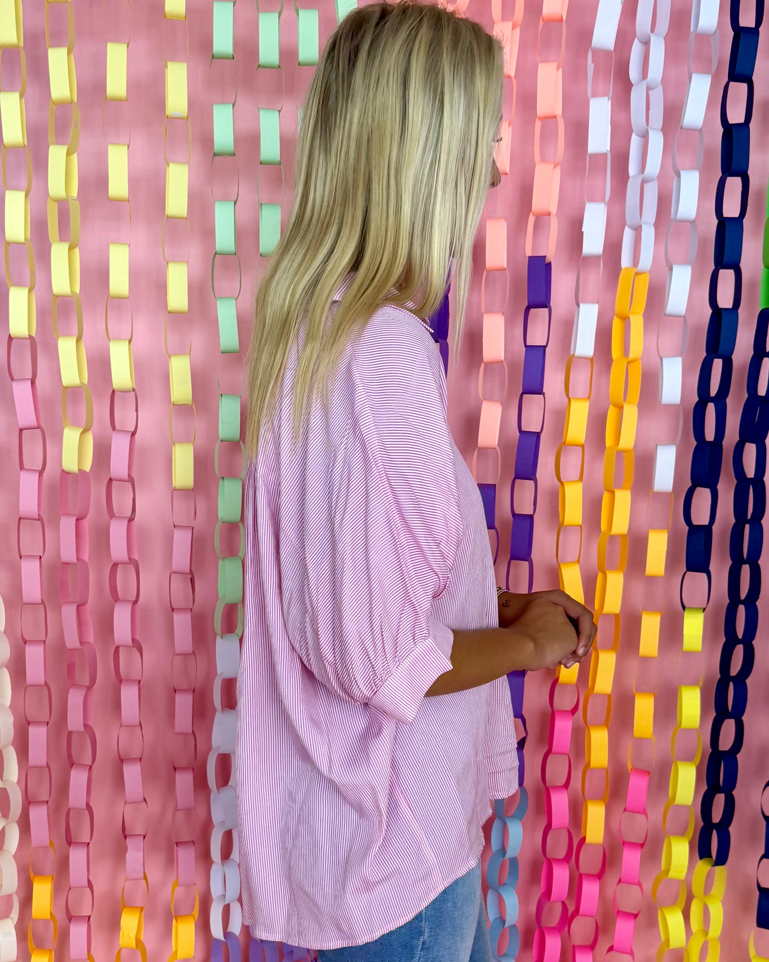Play On Pink Striped Dolman Top-Shop-Womens-Boutique-Clothing