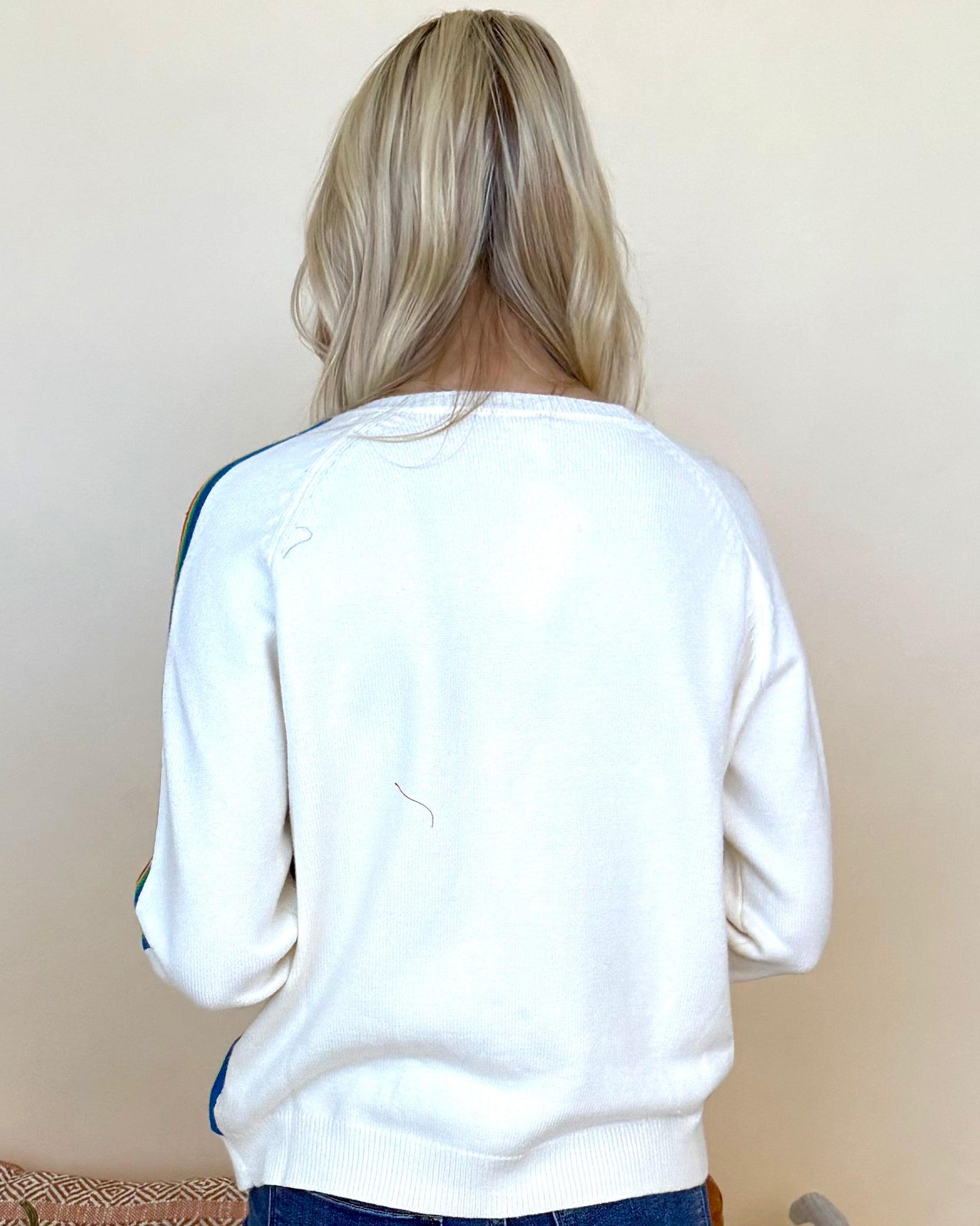 Fresh Perspective Cream Rainbow Contrast Sweater-Shop-Womens-Boutique-Clothing