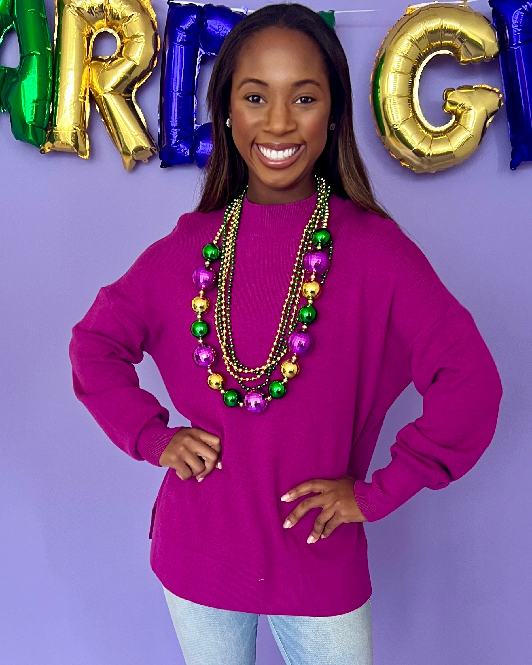 Catch Yourself Magenta Sweater-Shop-Womens-Boutique-Clothing
