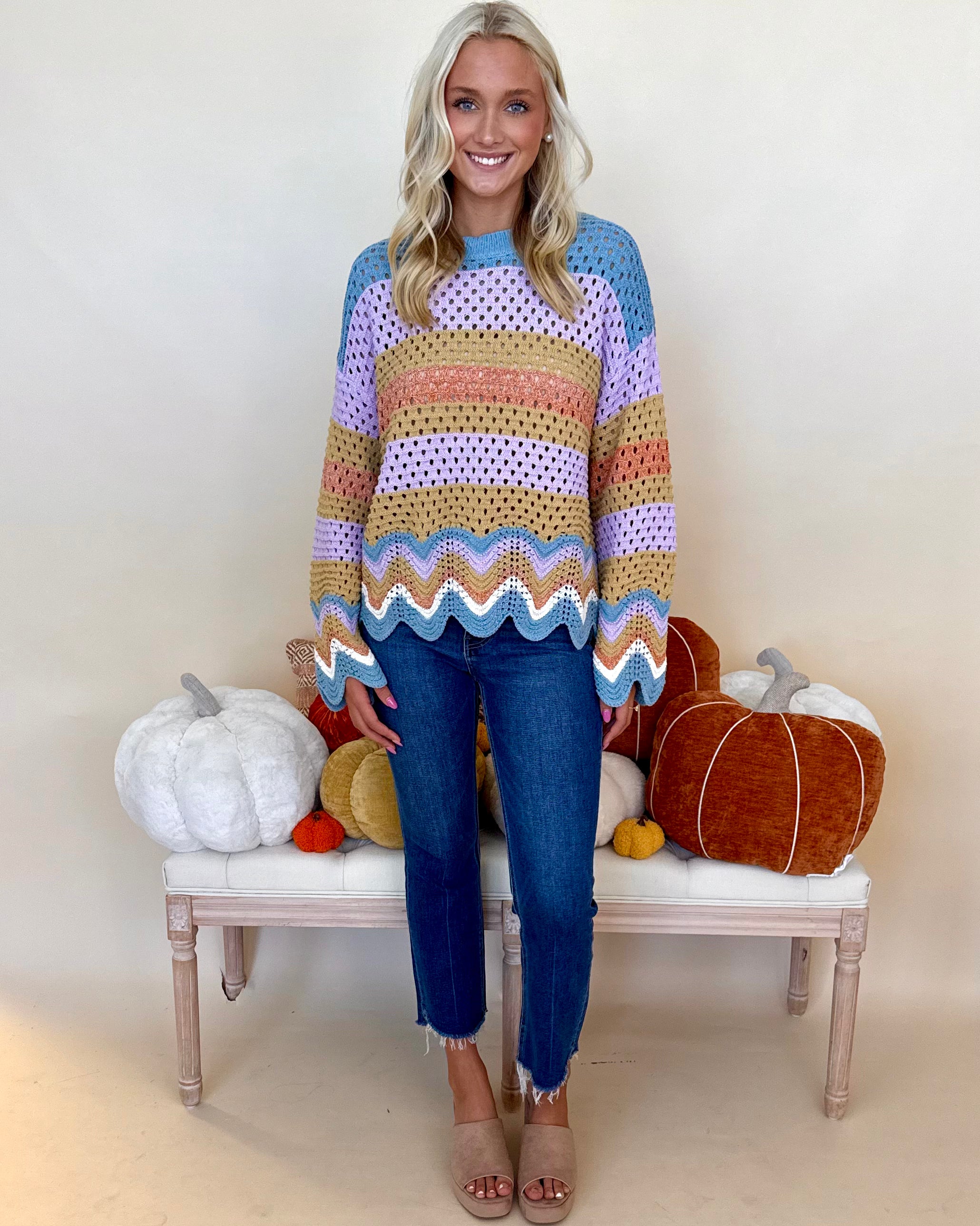 Step Into Style Vintage Lilac Wavy Sweater-Shop-Womens-Boutique-Clothing