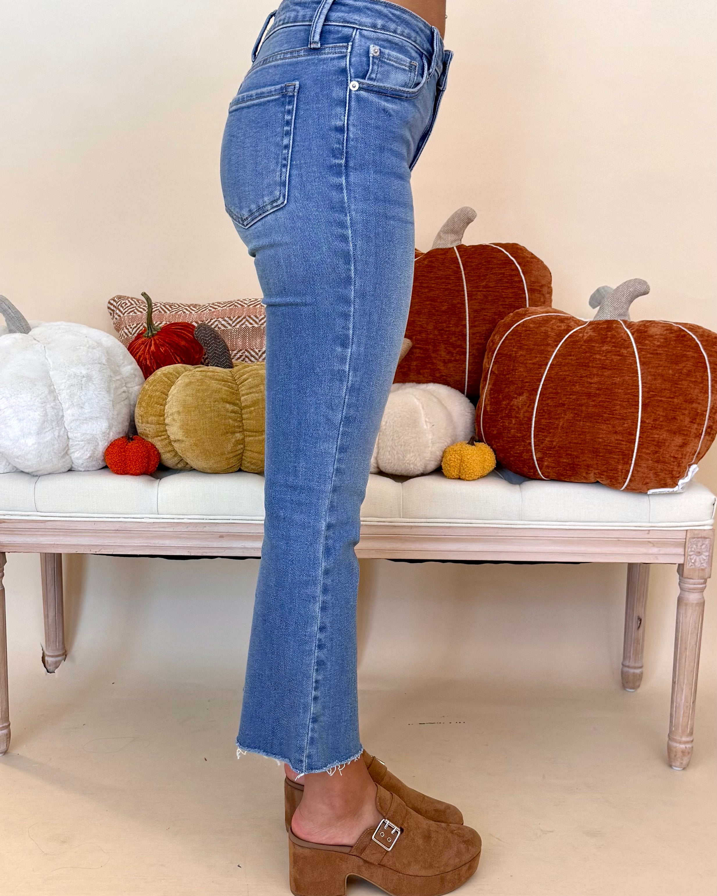 Whispering Medium Denim Cropped Flare Jean-Shop-Womens-Boutique-Clothing