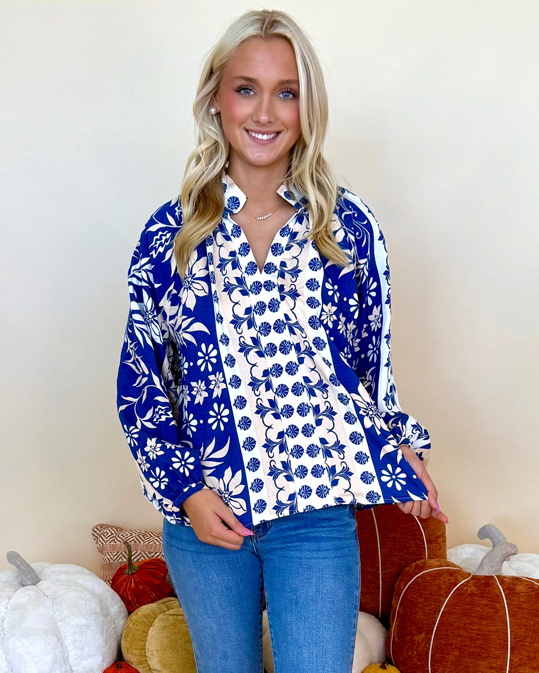 Scenic Route Midnight Boho Floral Top-Shop-Womens-Boutique-Clothing