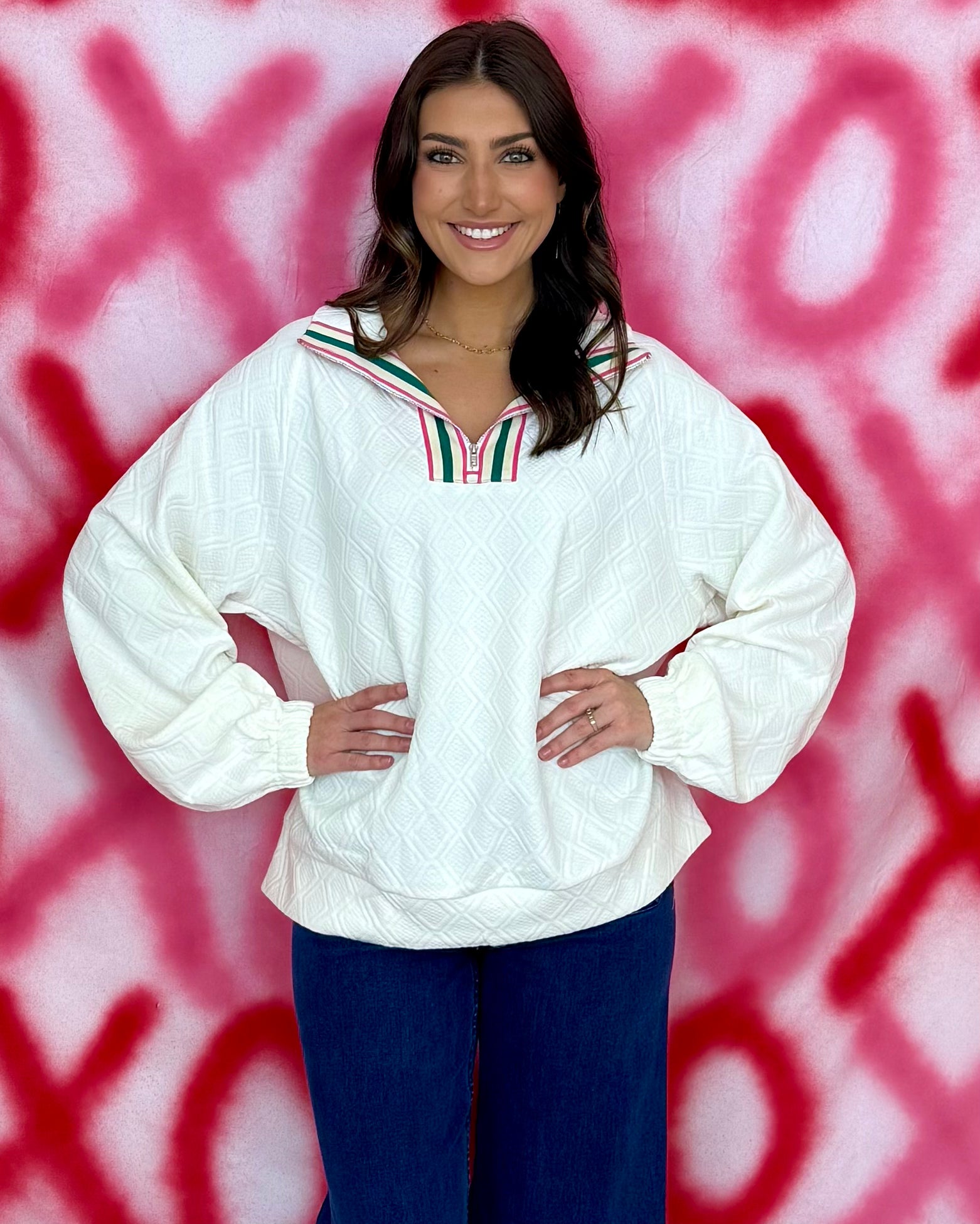 Ready For Anything Beige Plus Contrast Sweatshirt-Shop-Womens-Boutique-Clothing