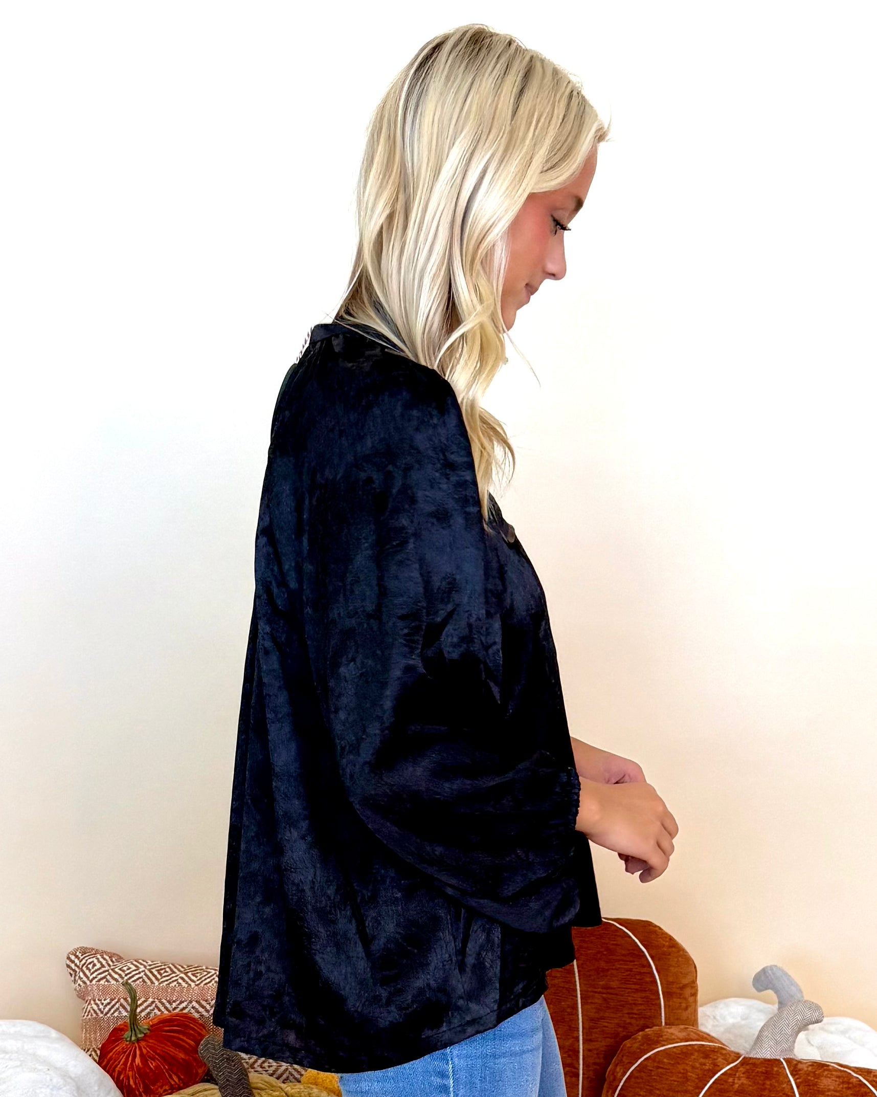 Always Mindful Black Brocade Top-Shop-Womens-Boutique-Clothing