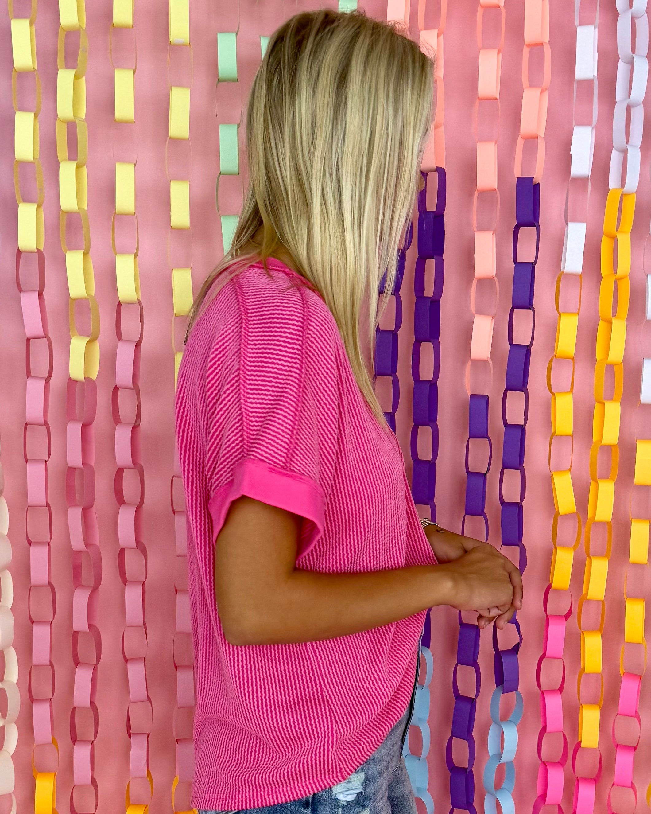The Show Fuchsia Rib Dolman Top-Shop-Womens-Boutique-Clothing