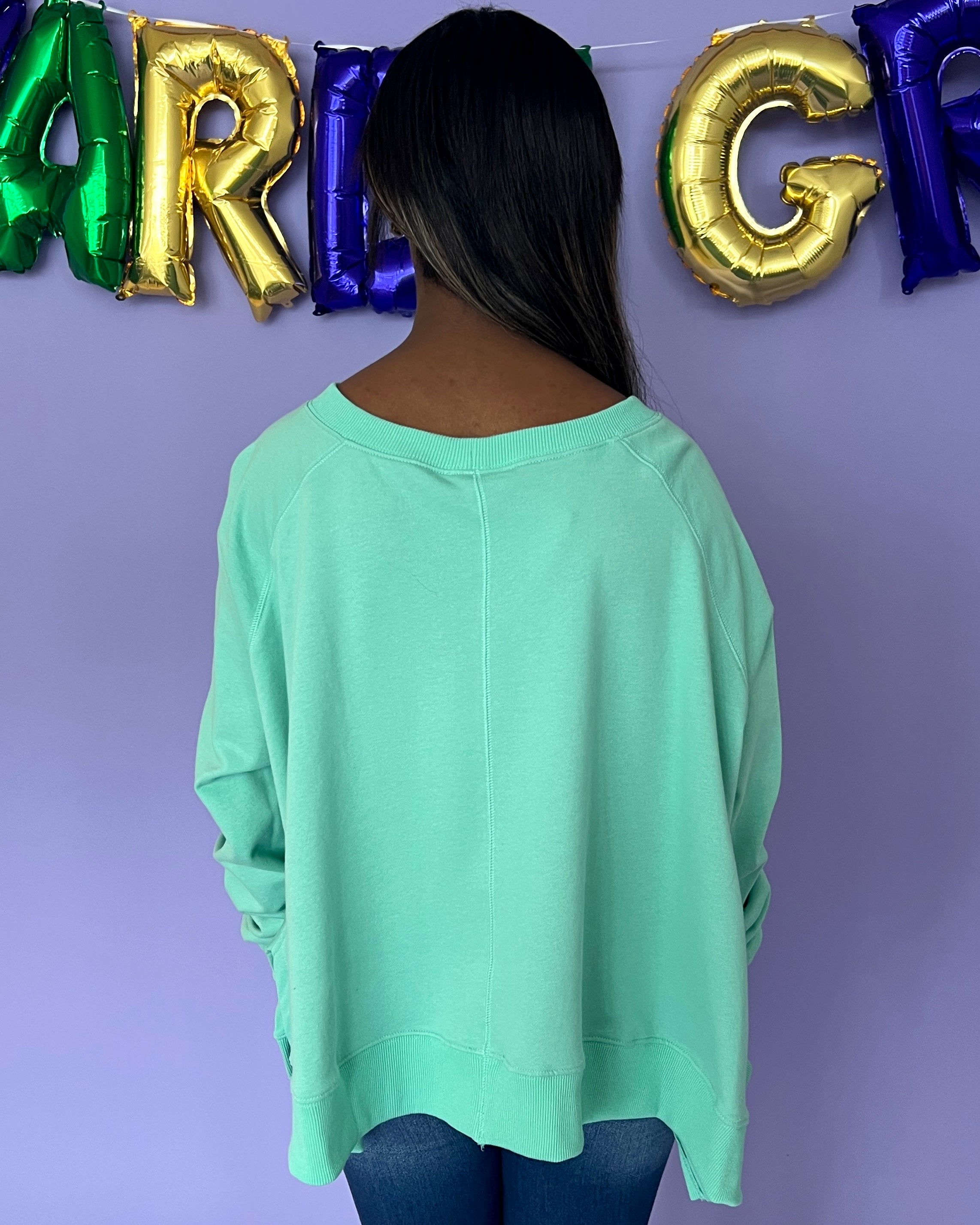 On A Hike Sea-foam Banded Hem Top-Shop-Womens-Boutique-Clothing