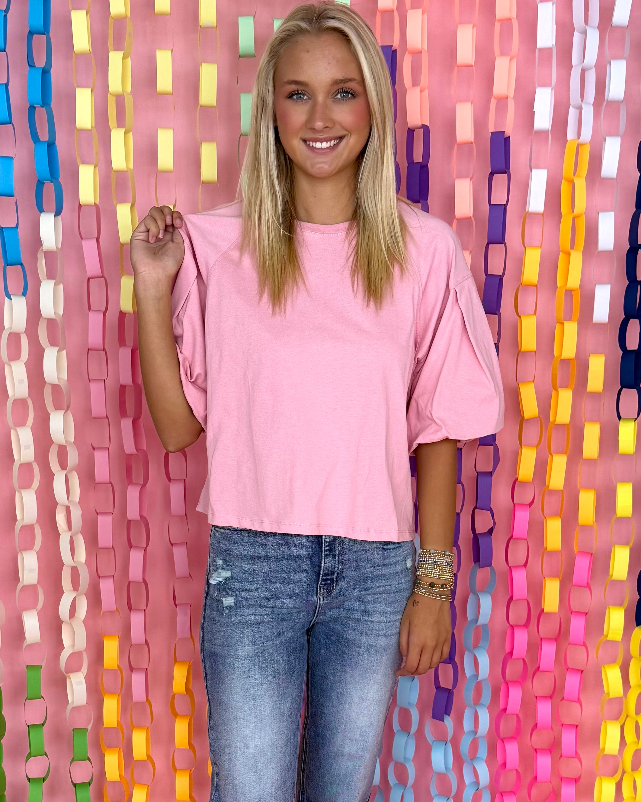 Off The Grid Pink Casual Top-Shop-Womens-Boutique-Clothing