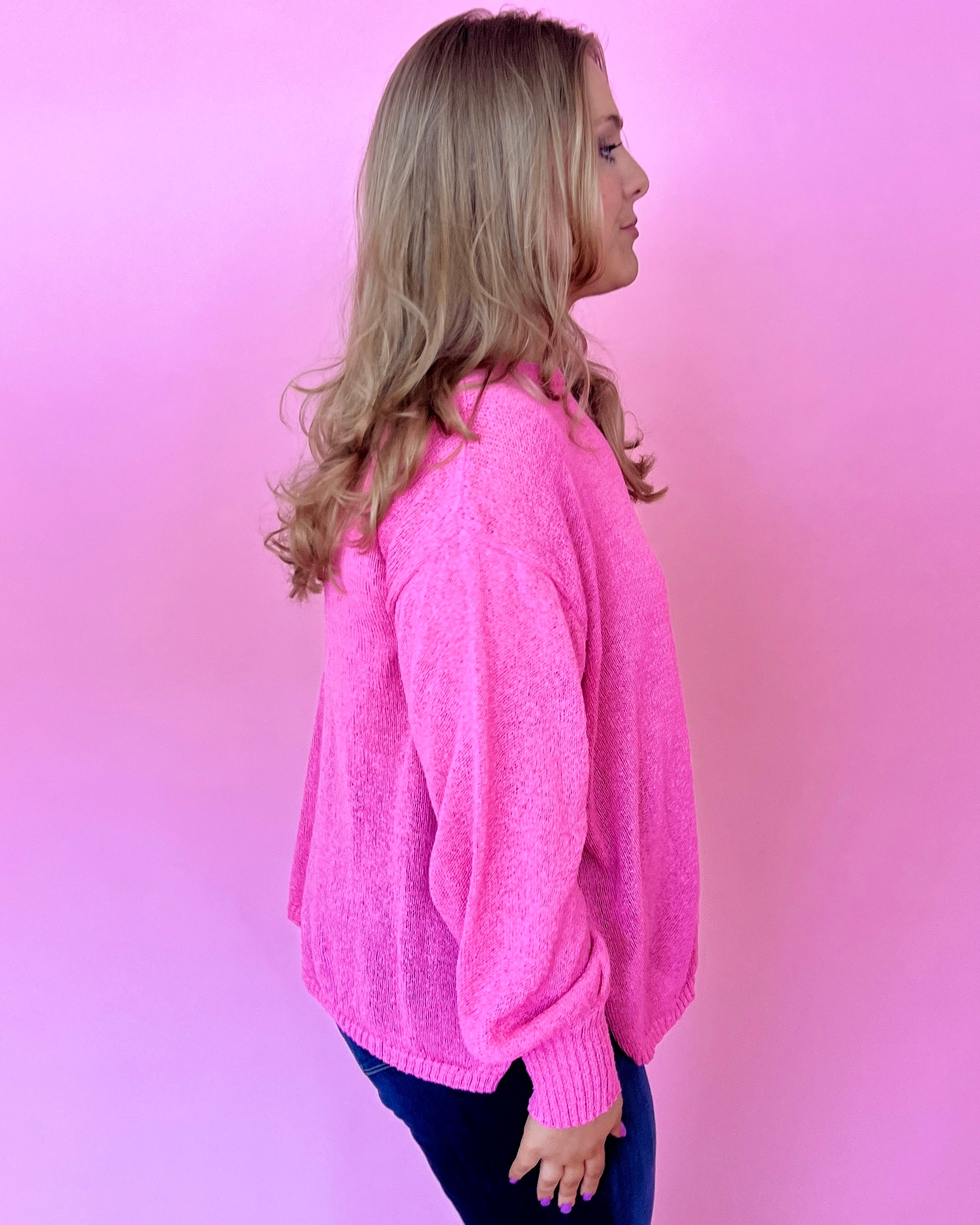 Spice It Up Malibu Pink Plus Size Knit Sweater-Shop-Womens-Boutique-Clothing