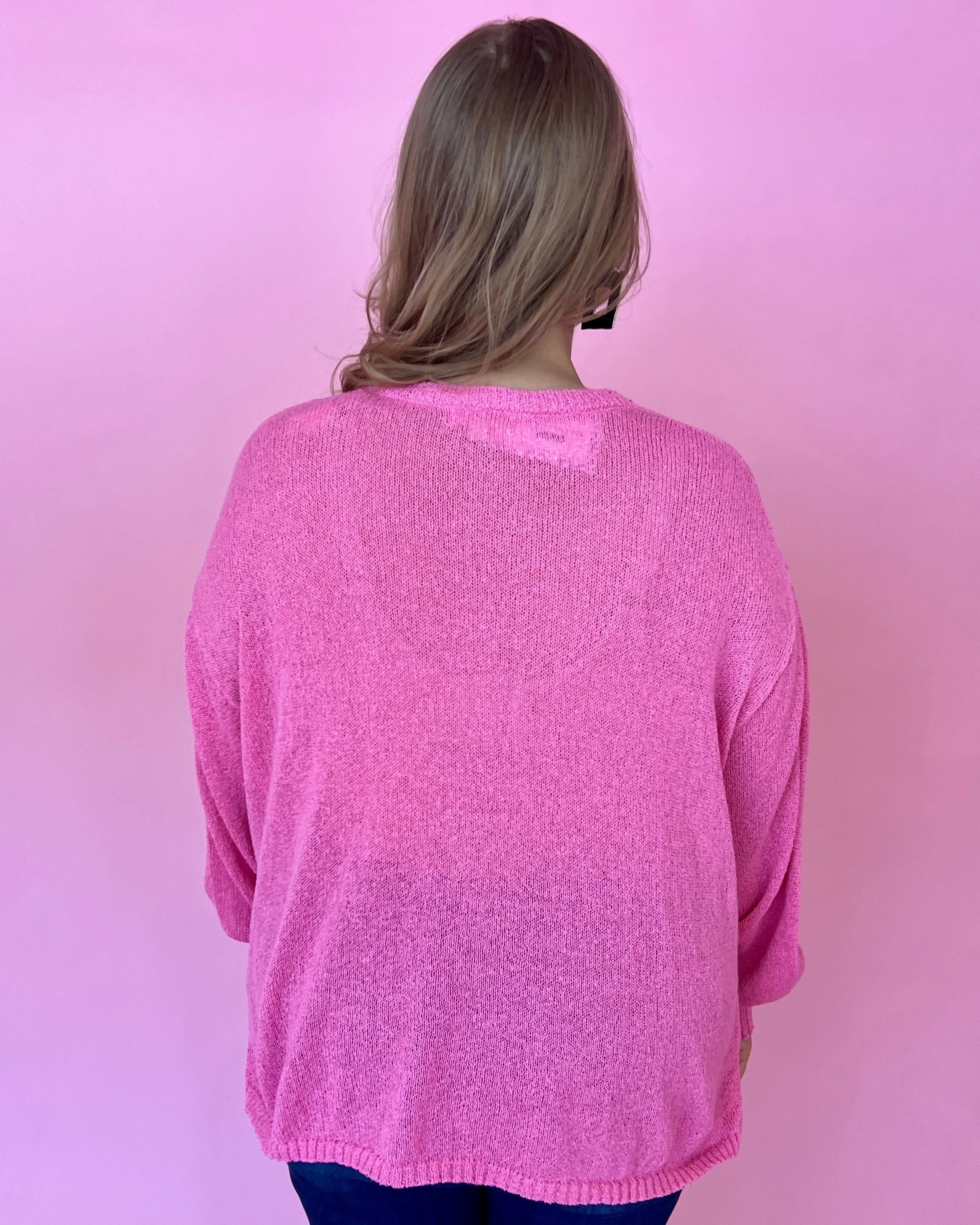 Spice It Up Malibu Pink Plus Size Knit Sweater-Shop-Womens-Boutique-Clothing