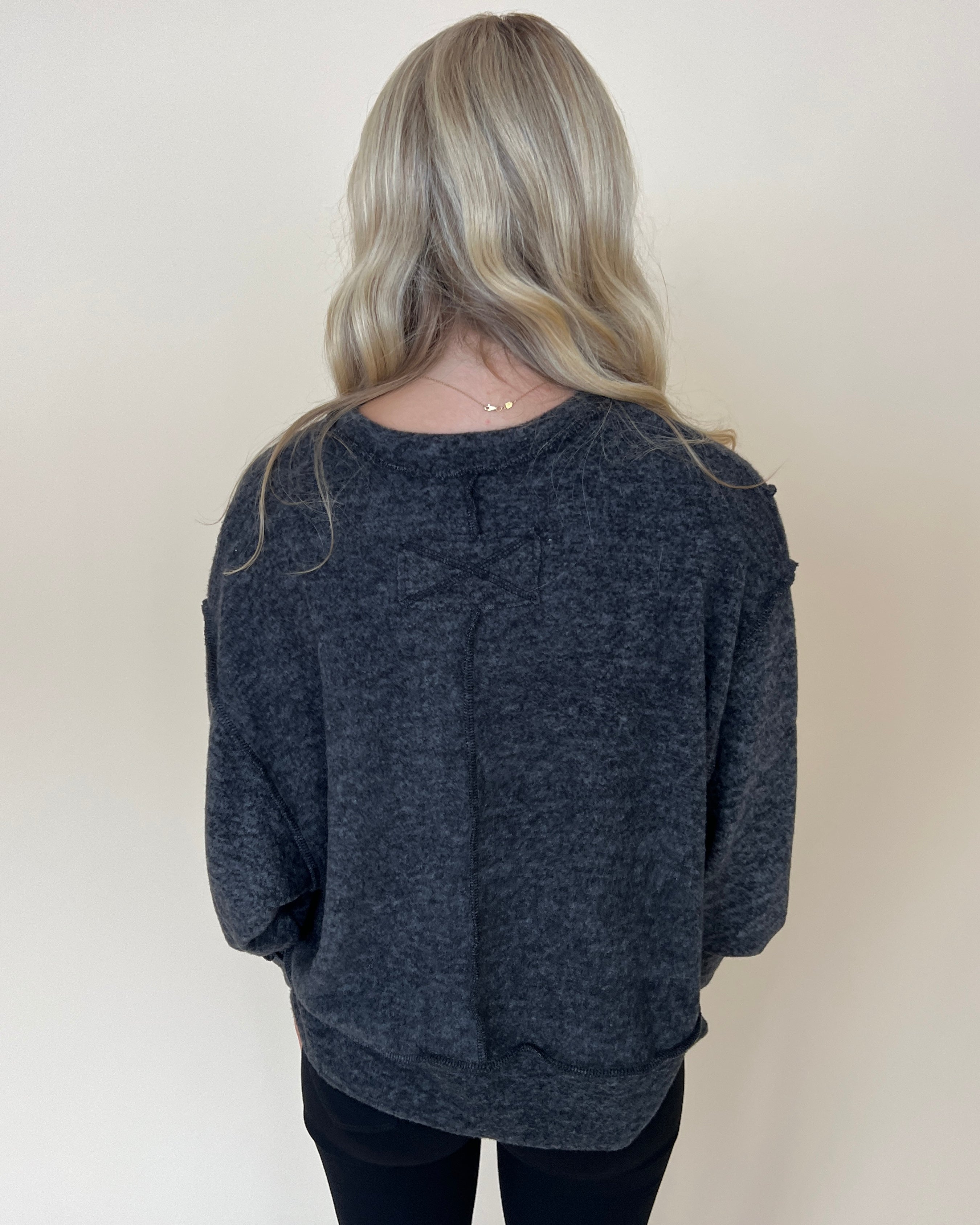 Cozier Than Ever Black Brushed Sweater-Shop-Womens-Boutique-Clothing