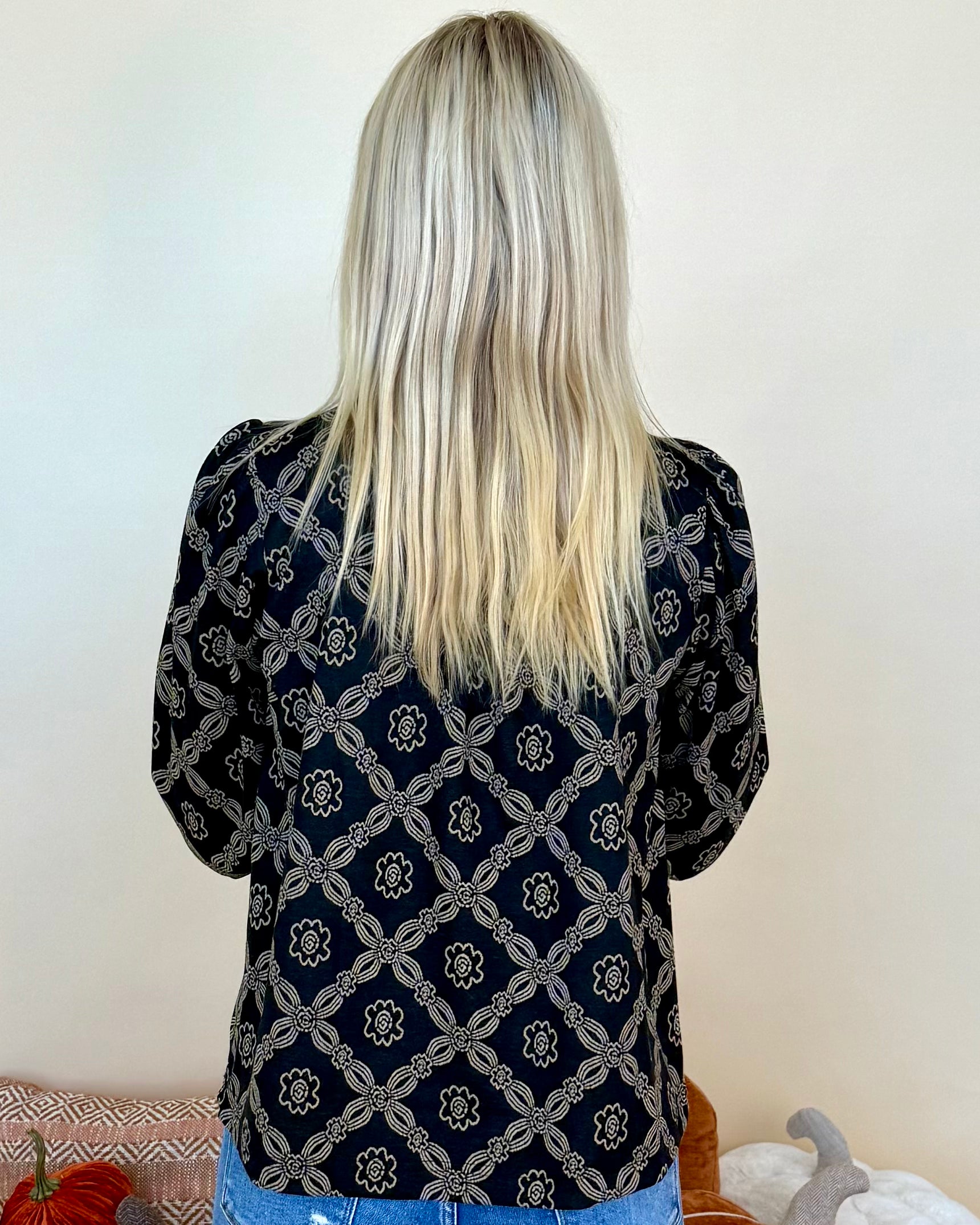 Delicate Days Black Abstract Band Top-Shop-Womens-Boutique-Clothing