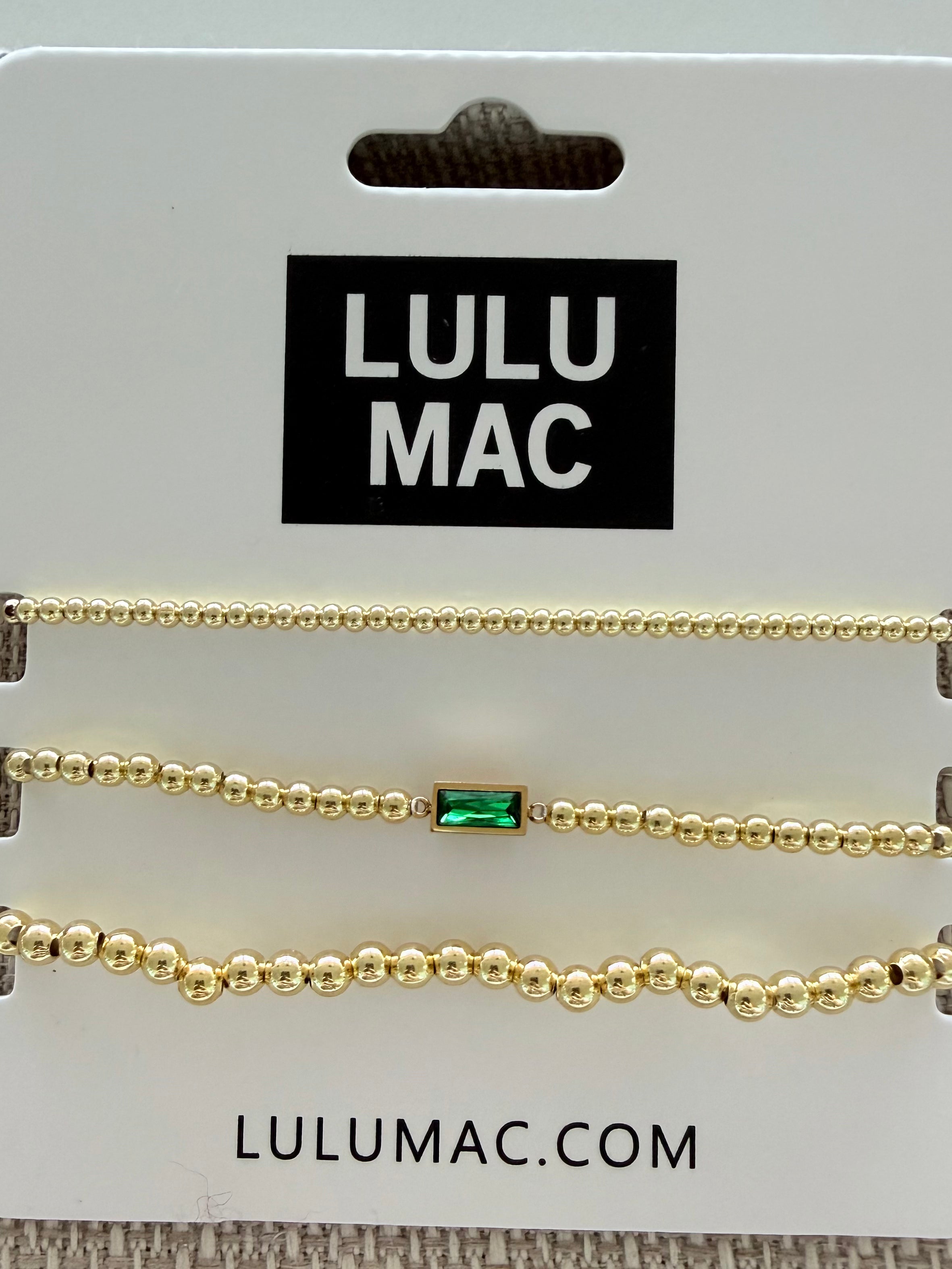 LULU MAC May Birthstone Bracelet Set