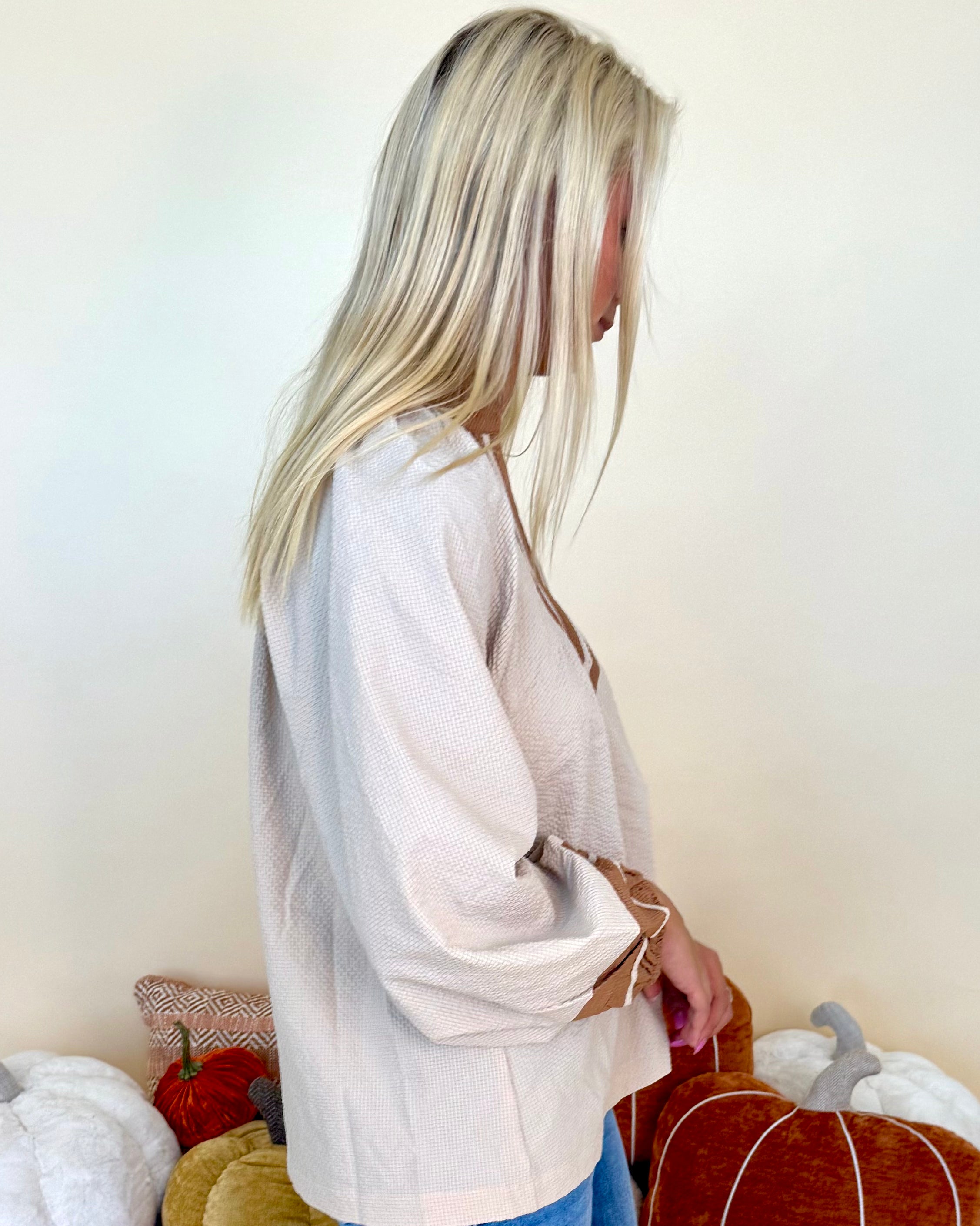 From There Stone Textured Contrast Top-Shop-Womens-Boutique-Clothing