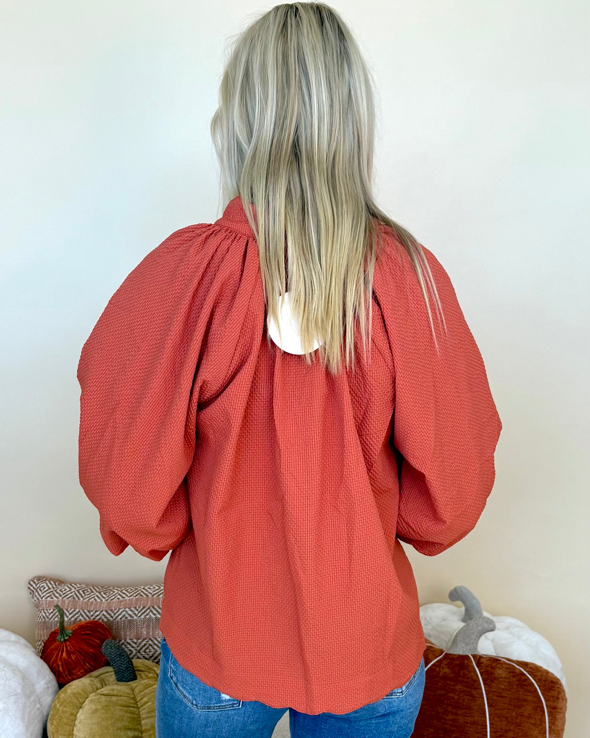 As It Is Rust Textured Top-Shop-Womens-Boutique-Clothing