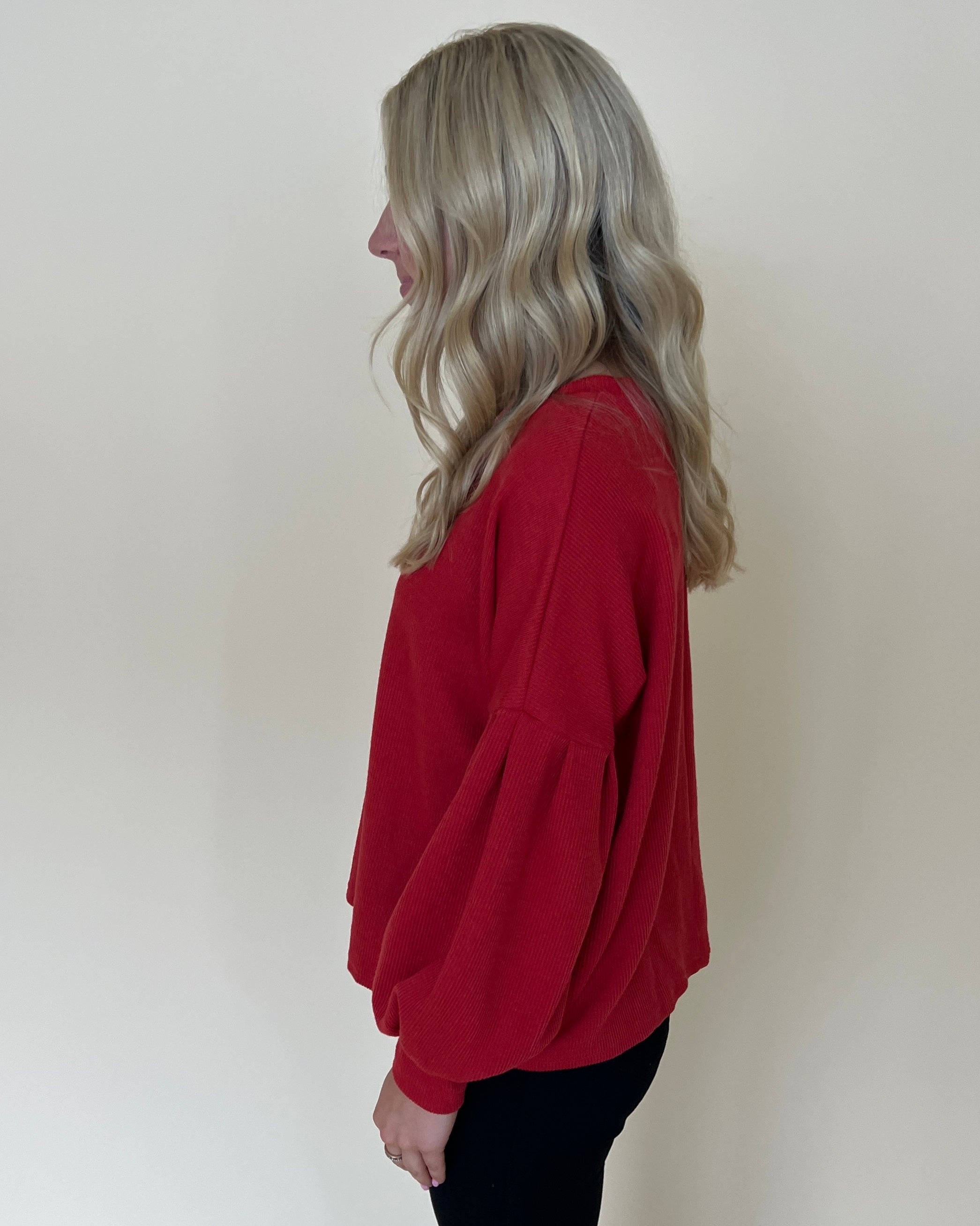 Feeling It Brick Ribbed Top-Shop-Womens-Boutique-Clothing