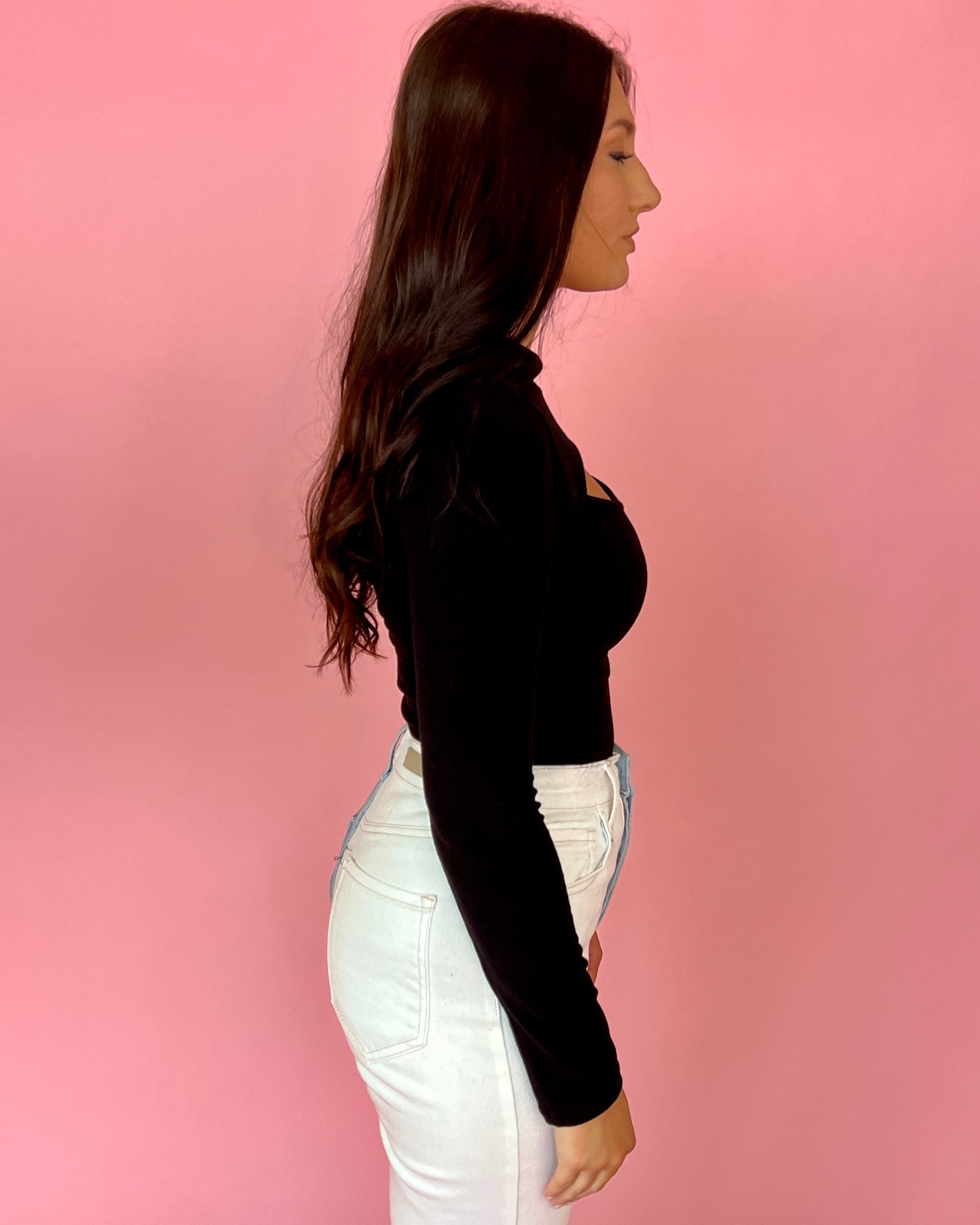 Take What You Get Black Cutout Bodysuit-Shop-Womens-Boutique-Clothing