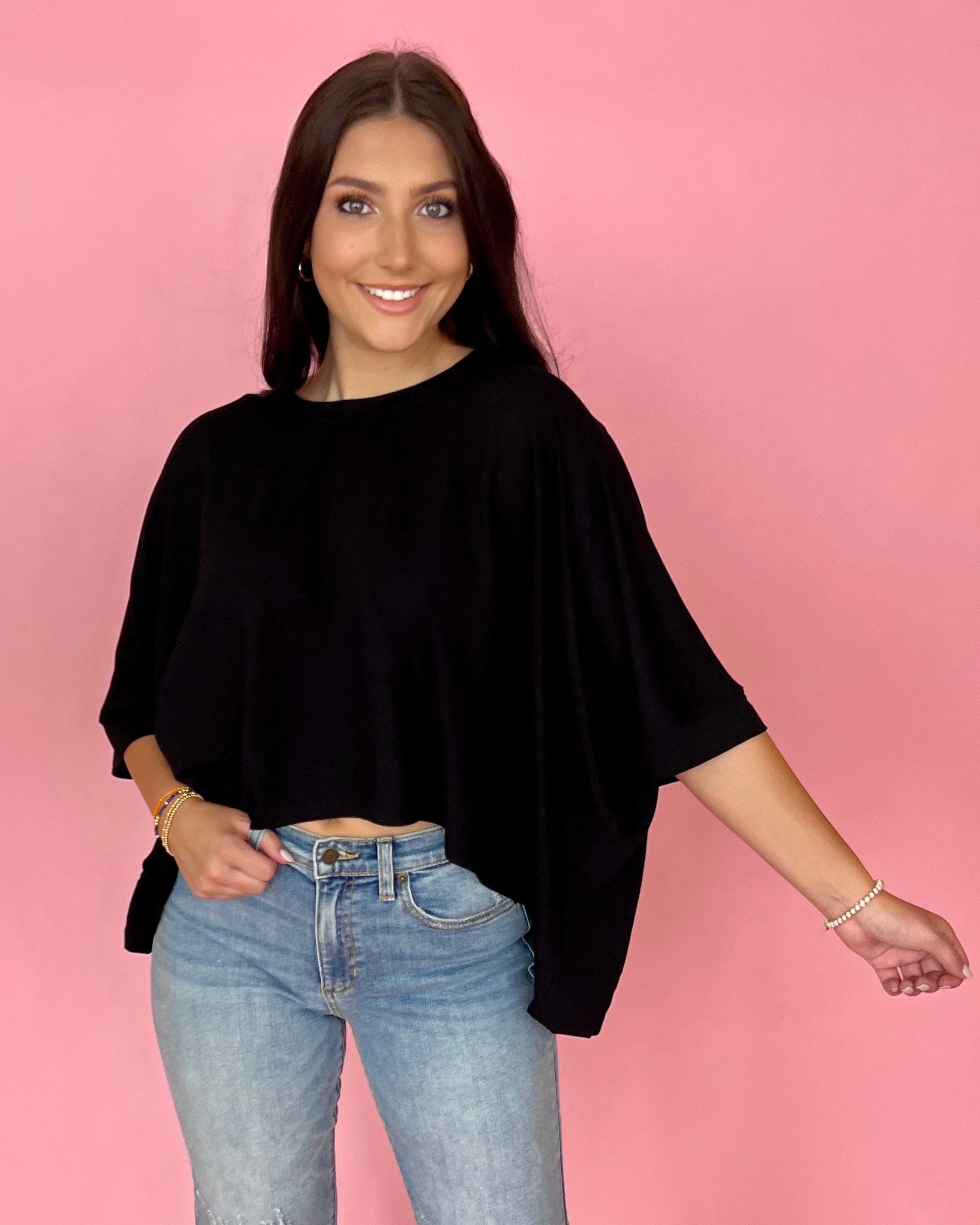 Still Have Time Black Round Neck Knit Top-Shop-Womens-Boutique-Clothing