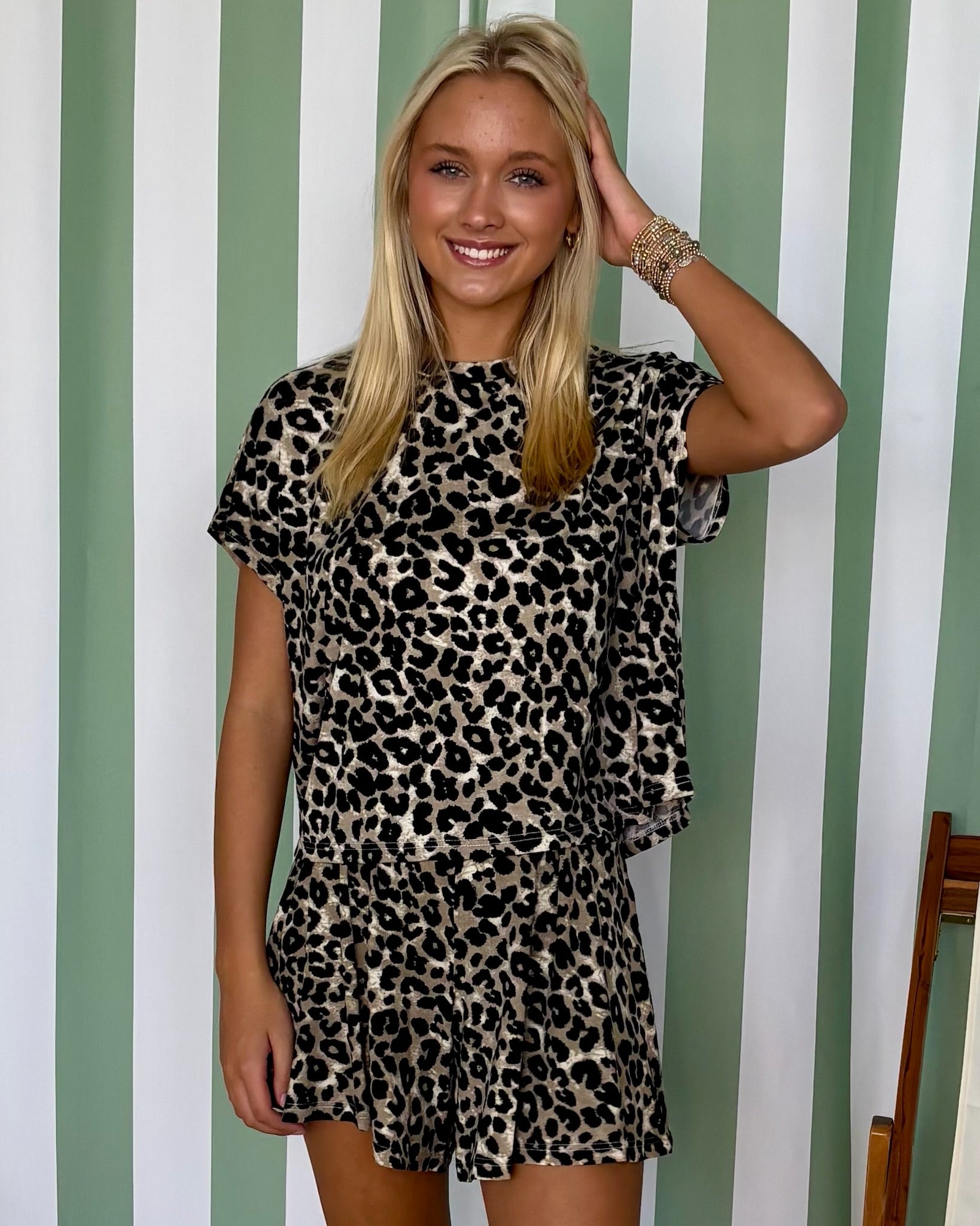 Waiting For Fun Taupe Leopard Shorts Set-Shop-Womens-Boutique-Clothing