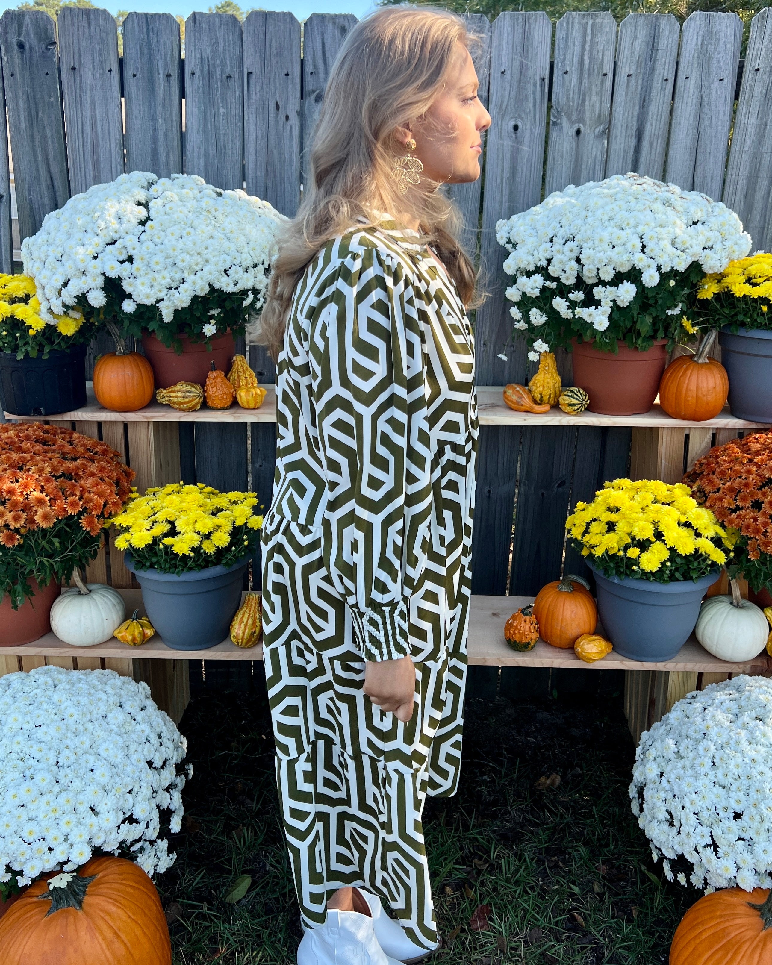 All Class Moss Plus Geometric Maxi Dress-Shop-Womens-Boutique-Clothing