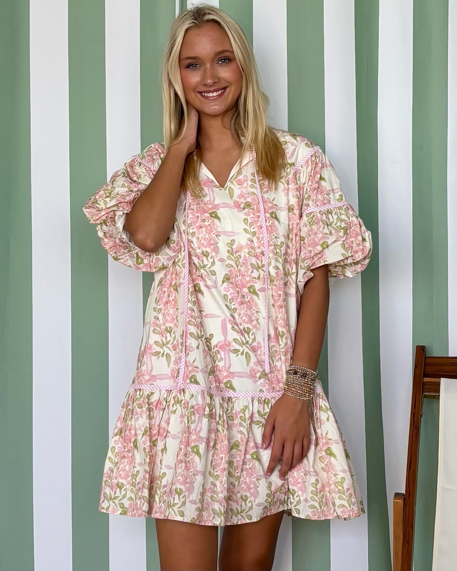 Hit The Road Pink Print Dress-Shop-Womens-Boutique-Clothing