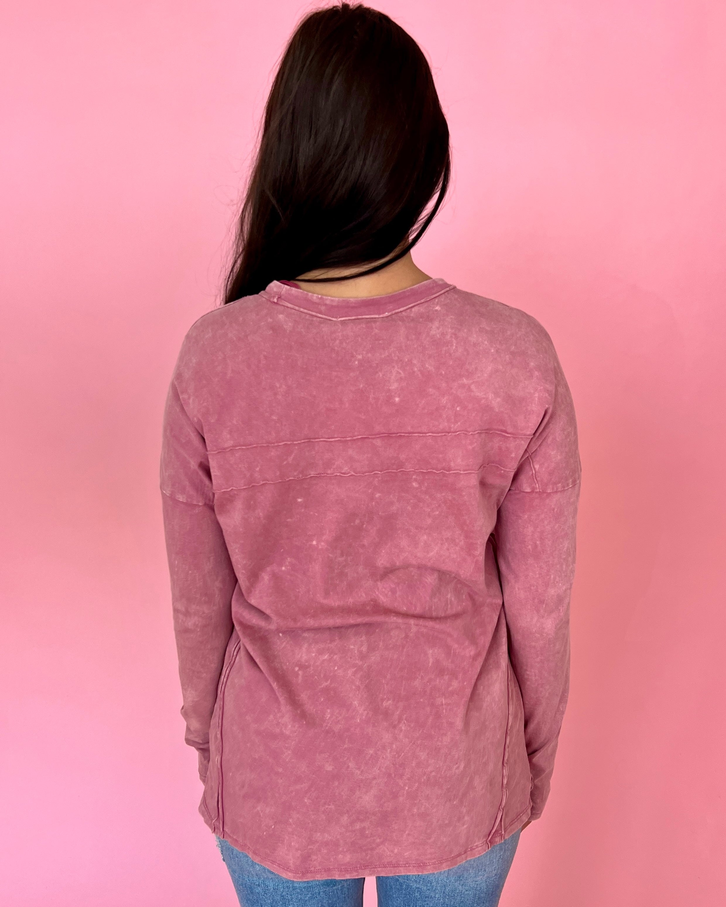 Going Home Mauve Mineral Pocket Top-Shop-Womens-Boutique-Clothing