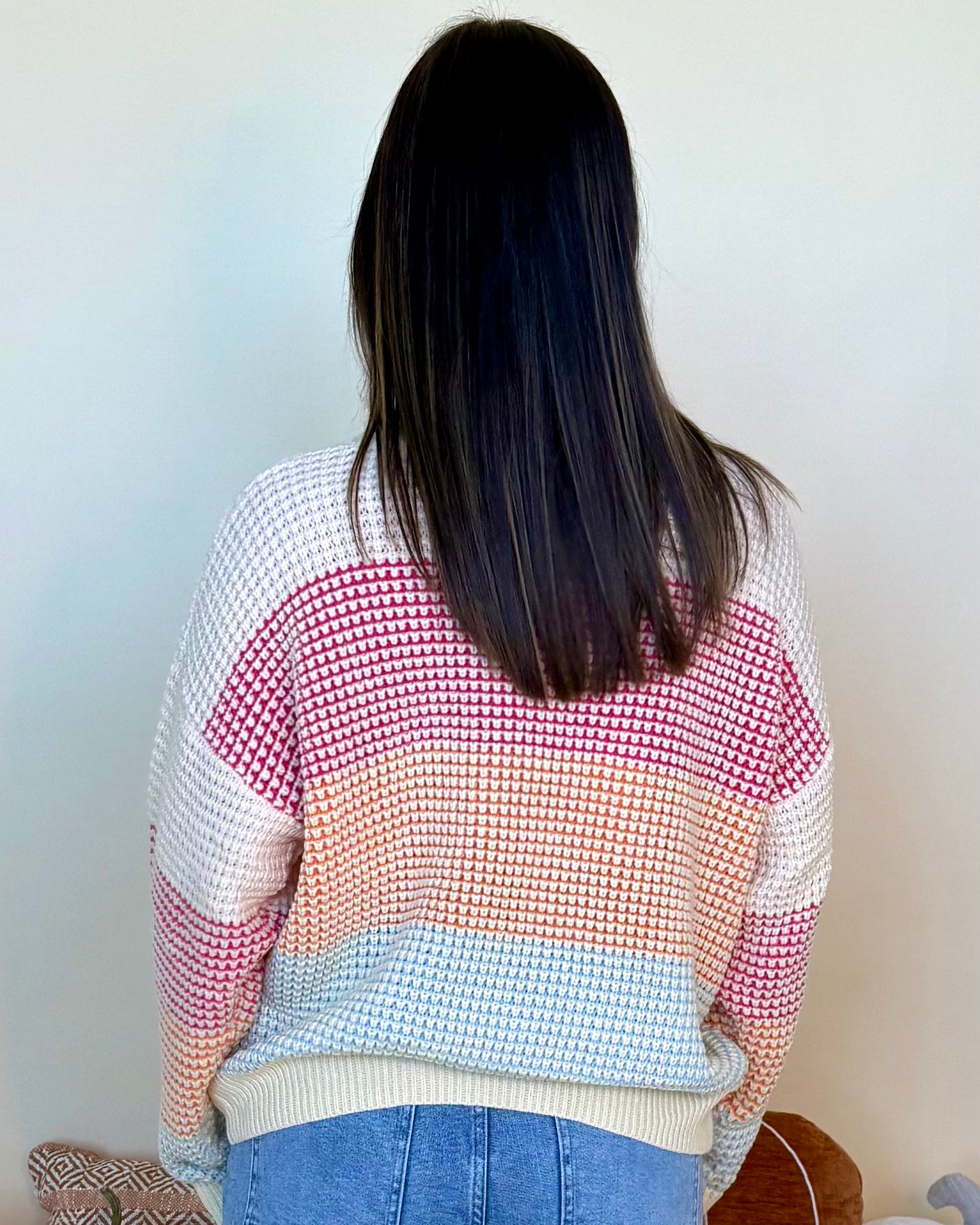 Own The Moment Oatmeal Colorblock Sweater-Shop-Womens-Boutique-Clothing