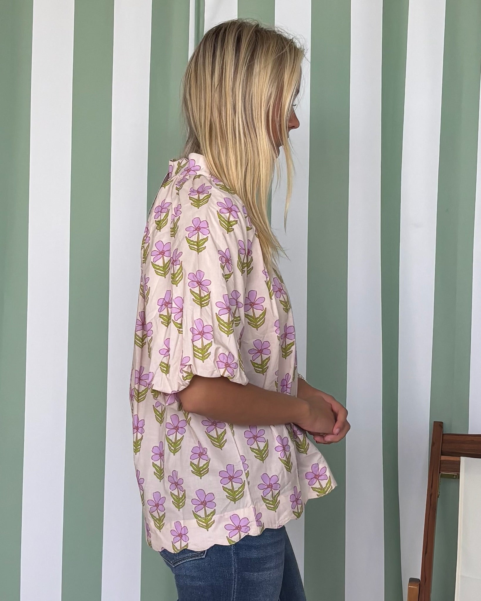 By Chance Blush Mix Floral Top-Shop-Womens-Boutique-Clothing