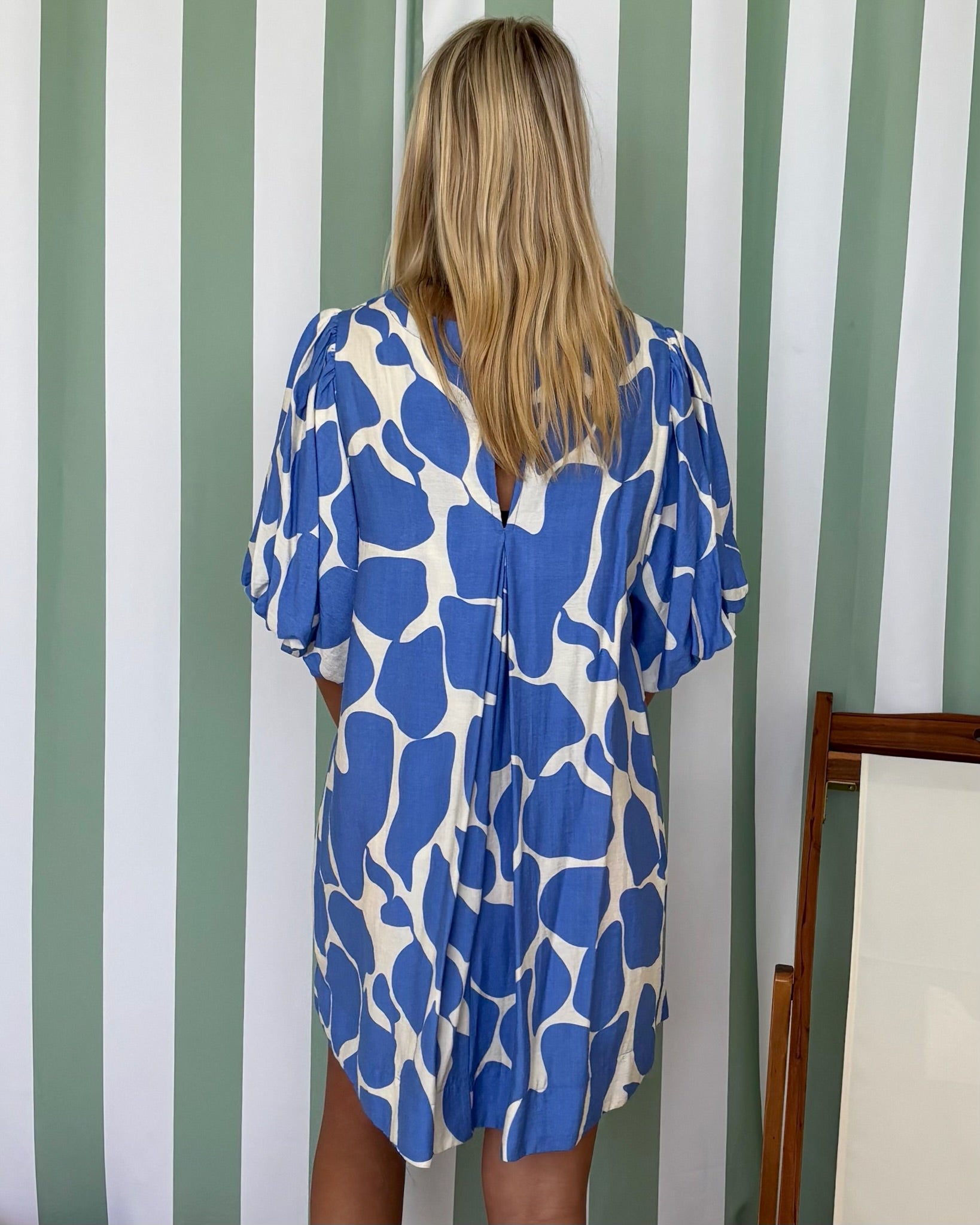 Daring Day Blue Abstract Dress-Shop-Womens-Boutique-Clothing