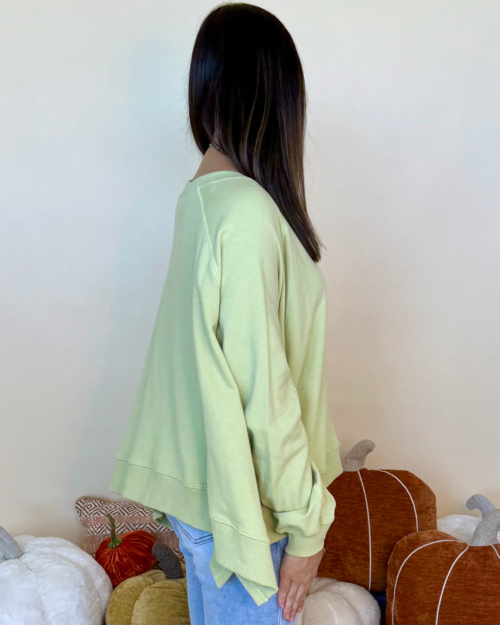 Colder Days Green Tea Sweatshirt-Shop-Womens-Boutique-Clothing