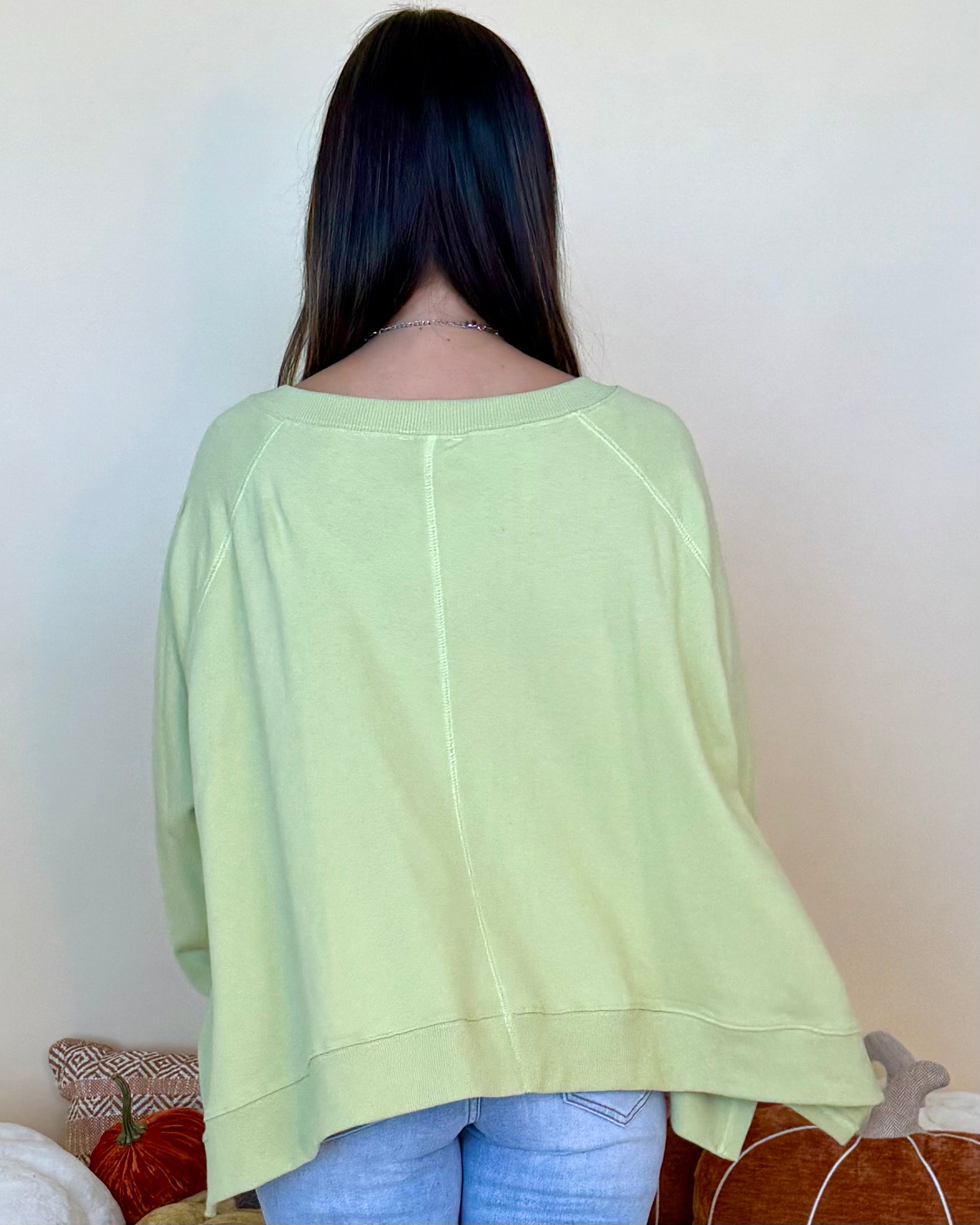Colder Days Green Tea Sweatshirt-Shop-Womens-Boutique-Clothing